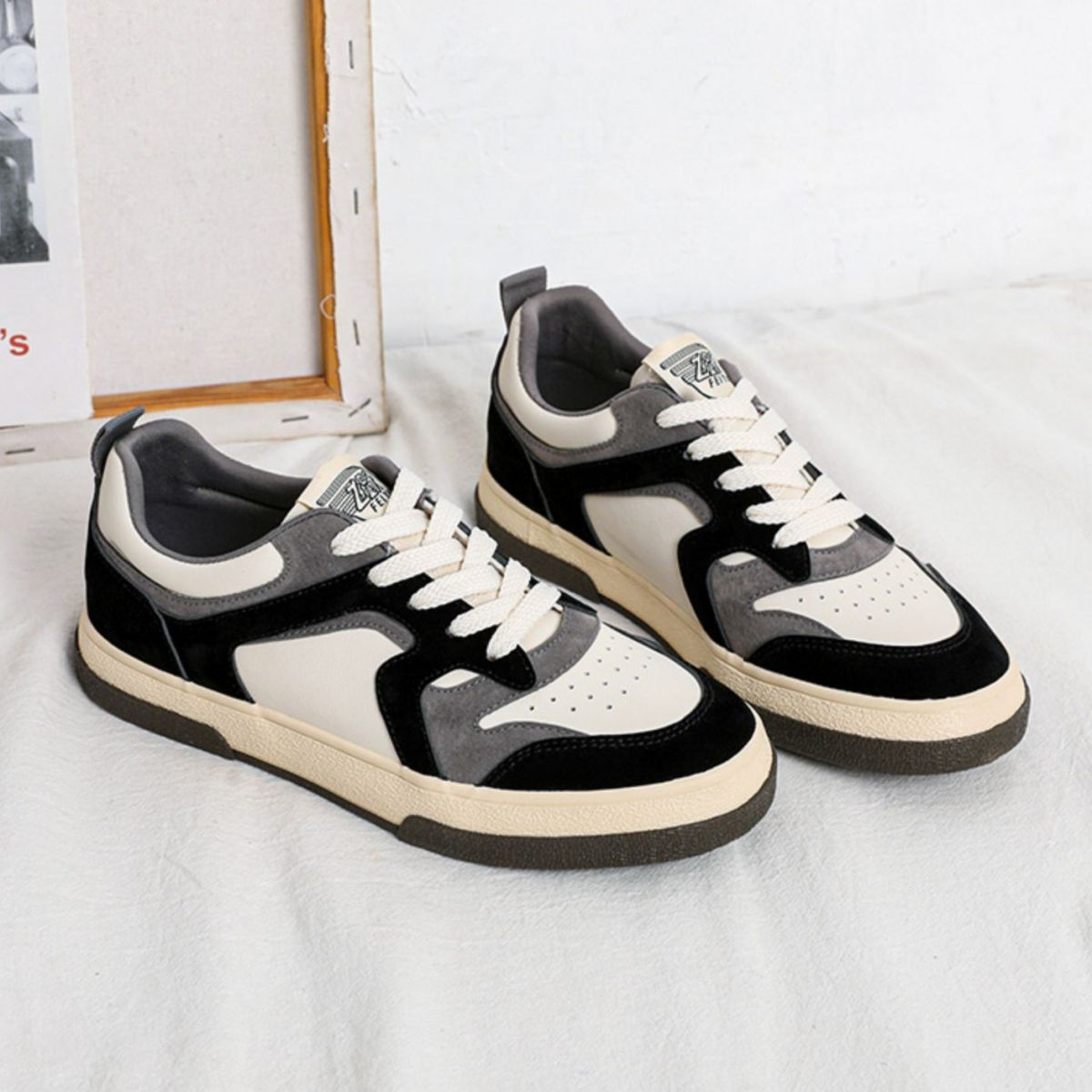 Black-and-white Panda Sports Versatile Casual Little White Shoes