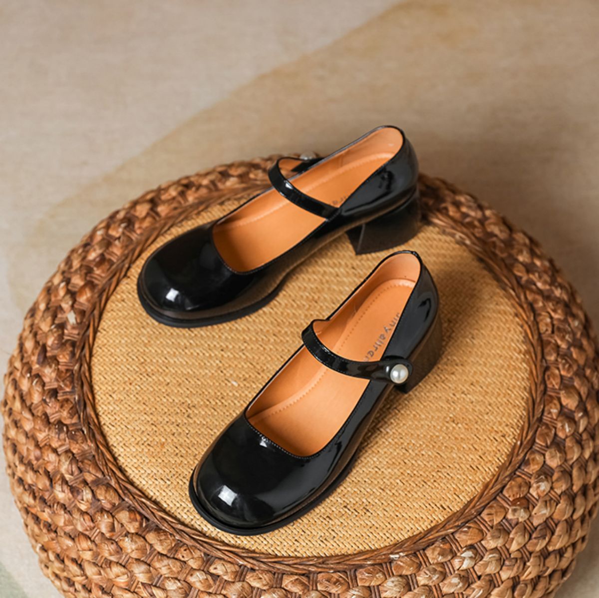 Genuine Leather French Style Mary Jane Vintage Low-Cut Single Shoes