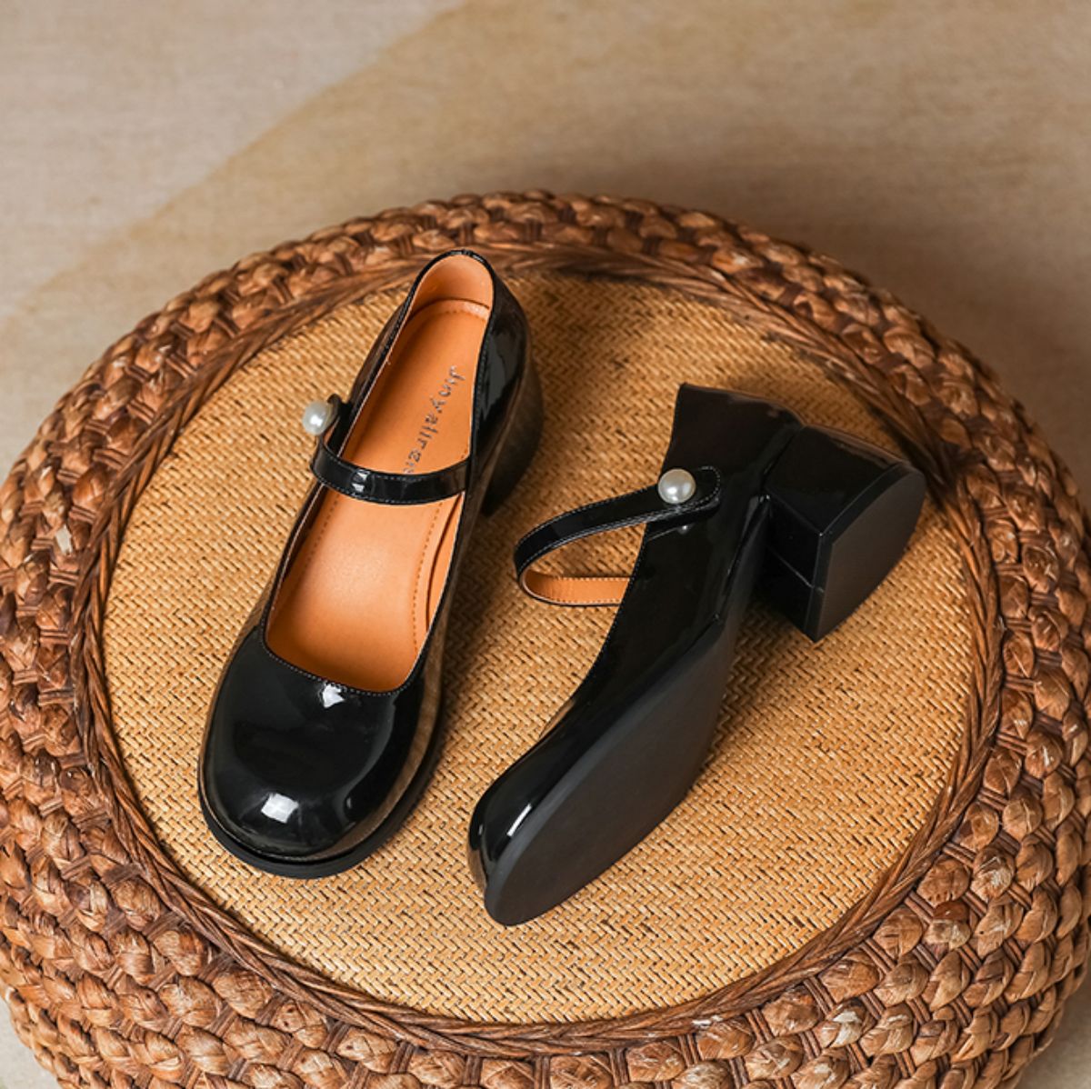Genuine Leather French Style Mary Jane Vintage Low-Cut Single Shoes