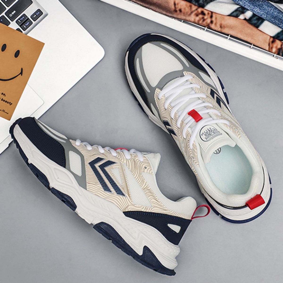 Versatile student casual running sports trendy brand mesh shoes
