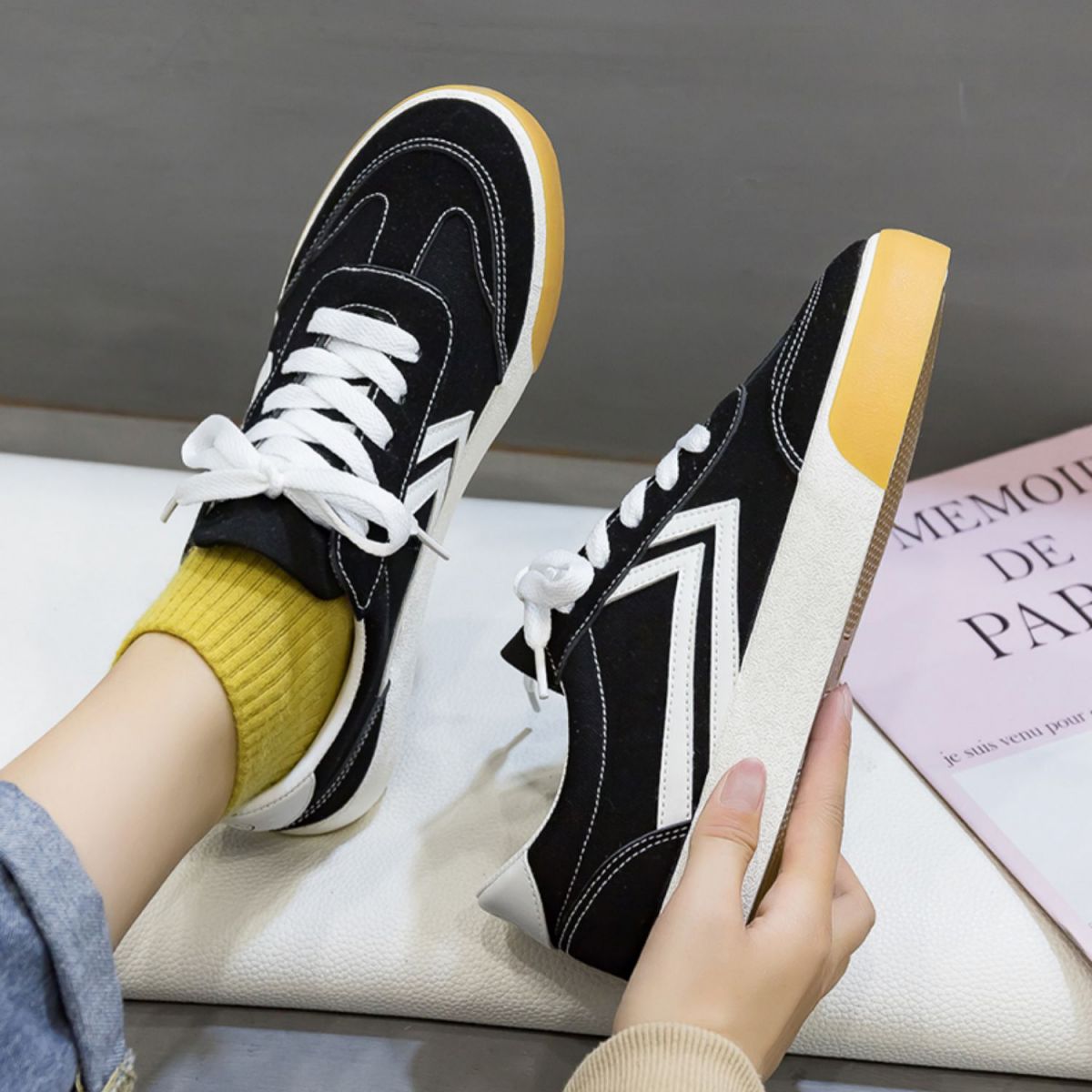 Canvas shoes black classic low cut breathable and comfortable casual board shoes