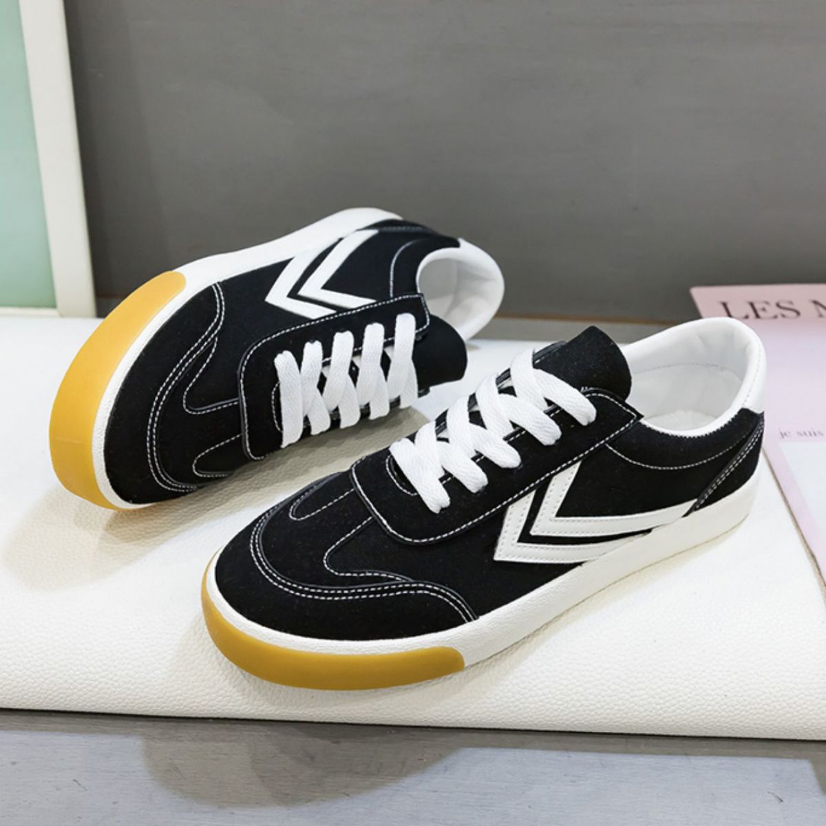 Canvas shoes black classic low cut breathable and comfortable casual board shoes