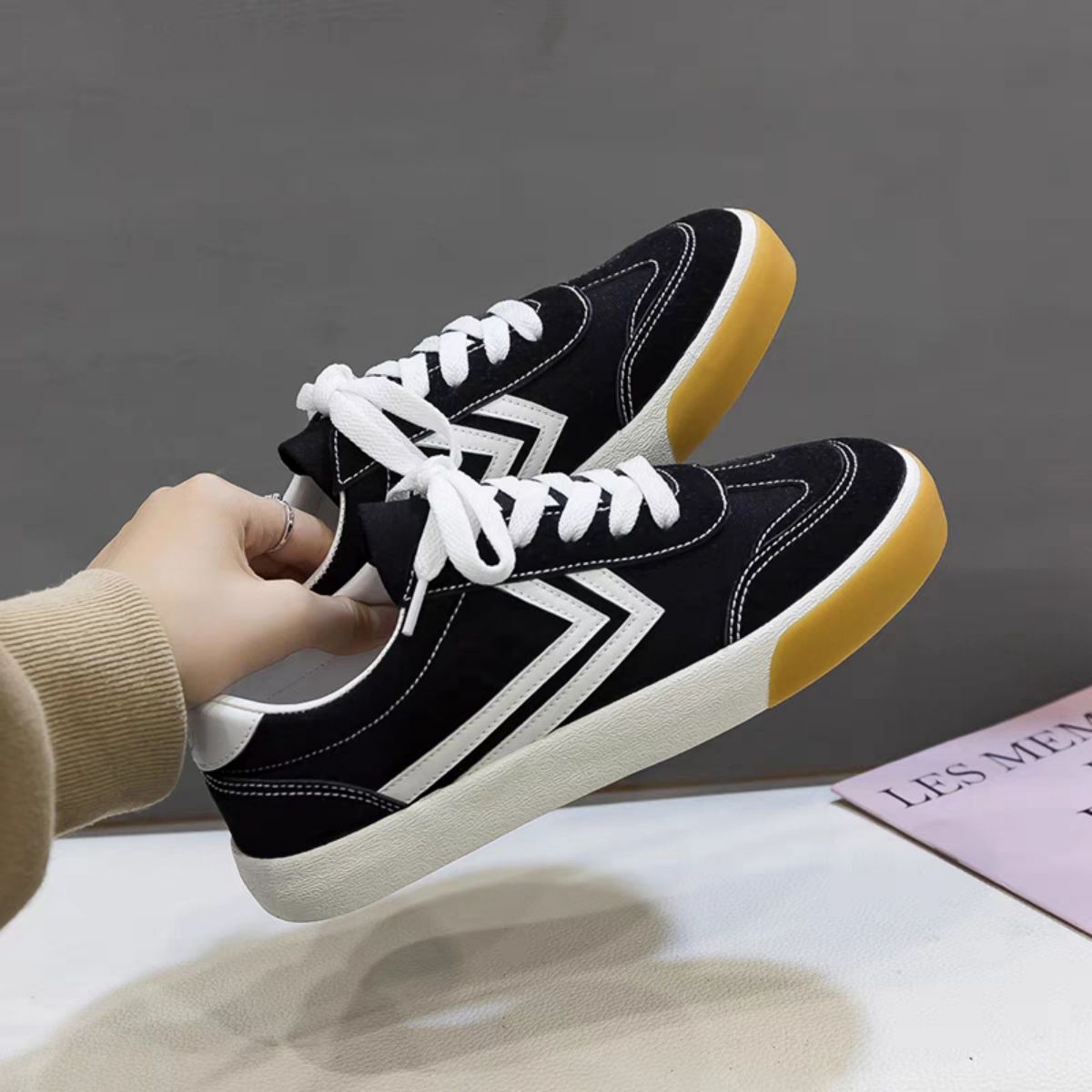 Canvas shoes black classic low cut breathable and comfortable casual board shoes