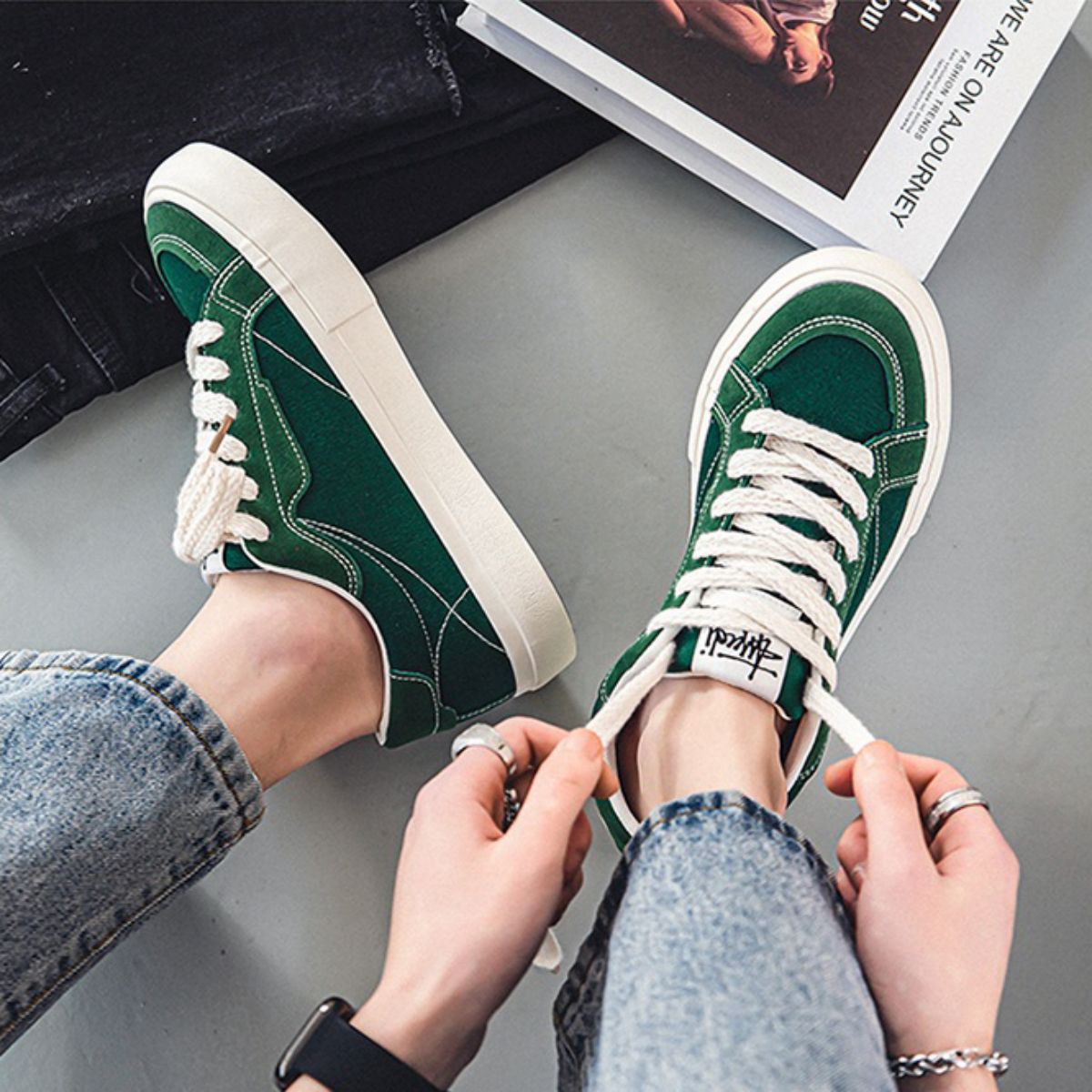 Canvas shoes for men and women, low top board shoes, flat bottomed casual shoes