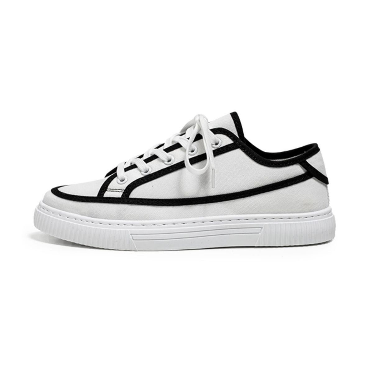 Canvas men's casual sports soft sole black cloth shoes