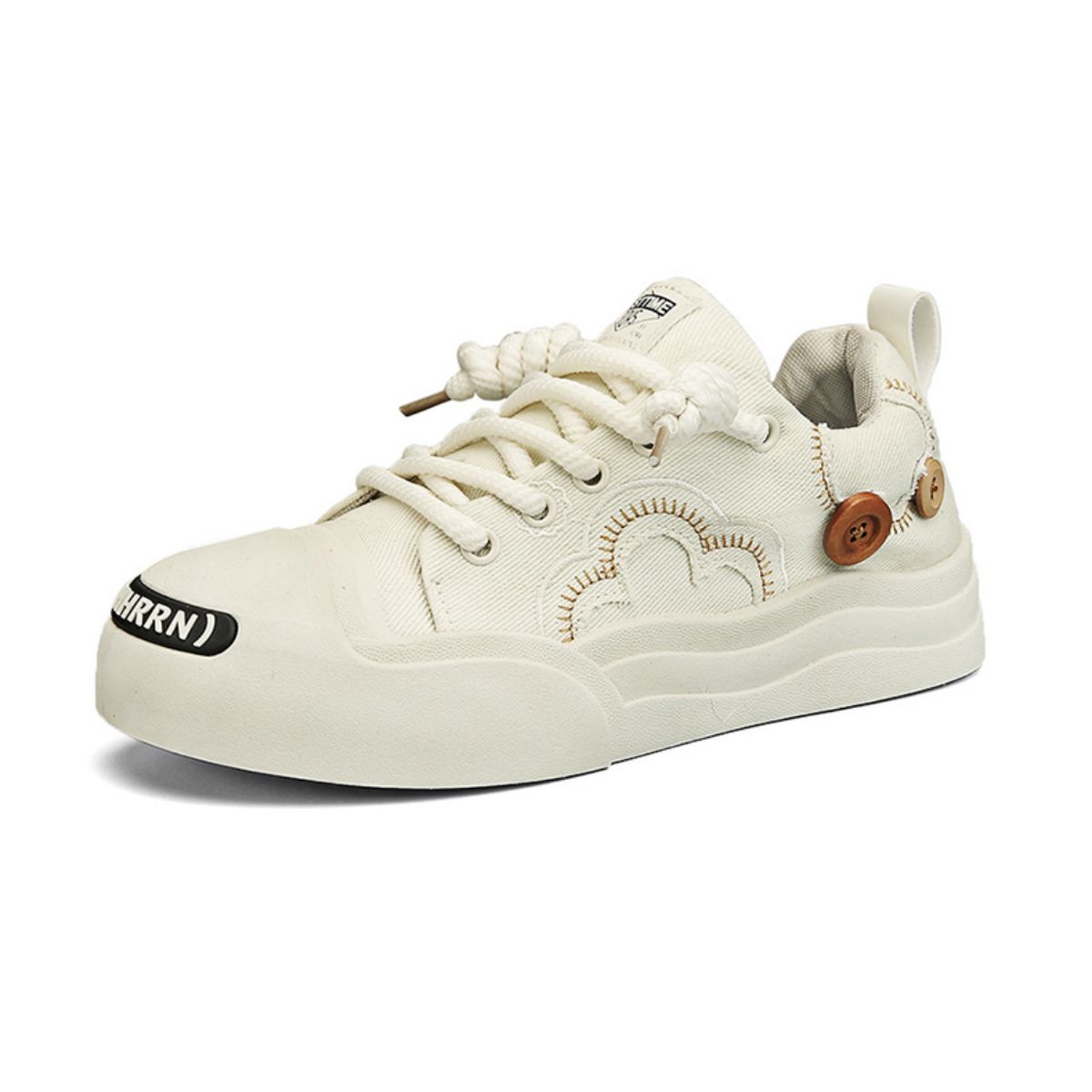 Canvas low cut thick sole sports and leisure board shoes