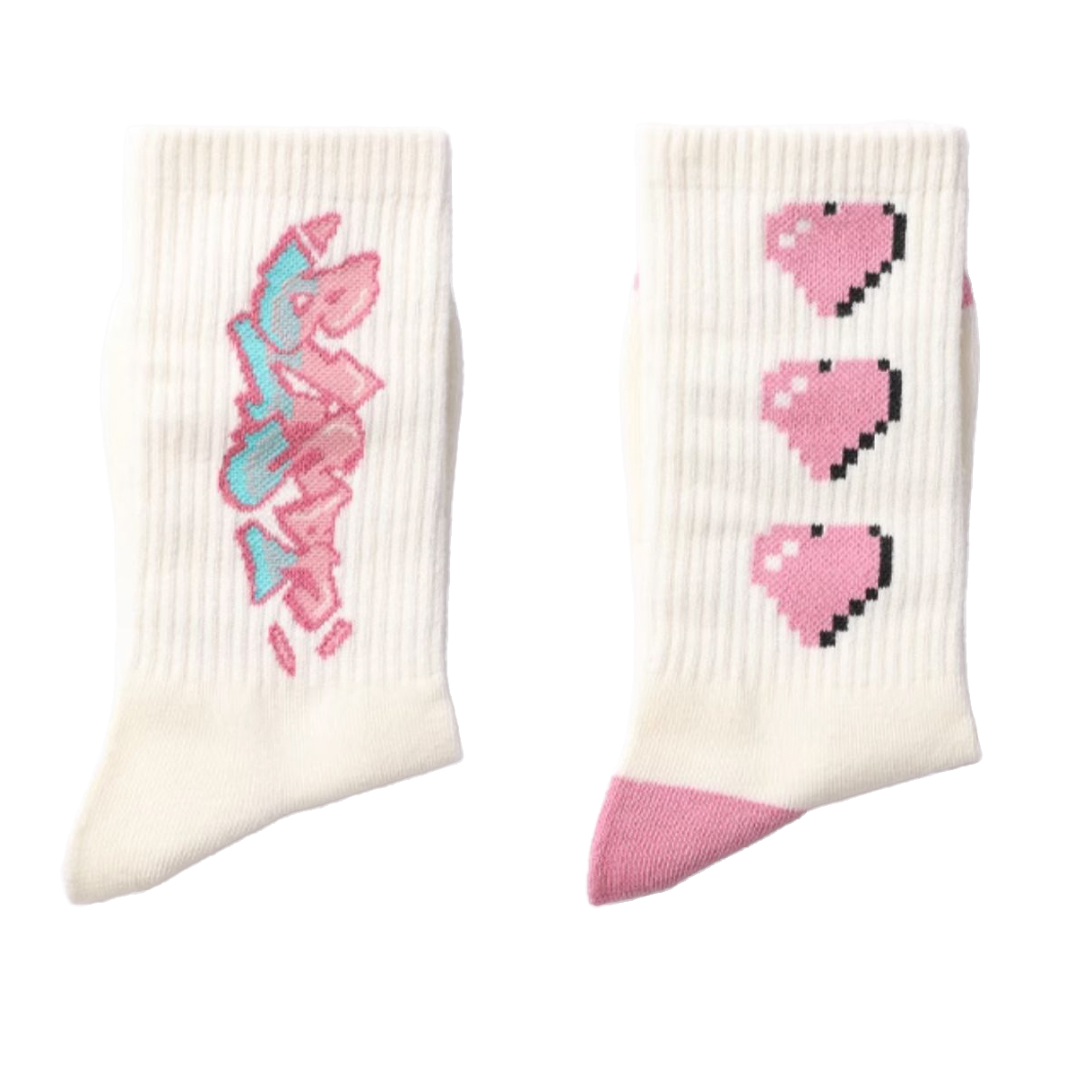 Women's Pink Dopamine Colorful Mid-Calf Cotton Socks for Autumn