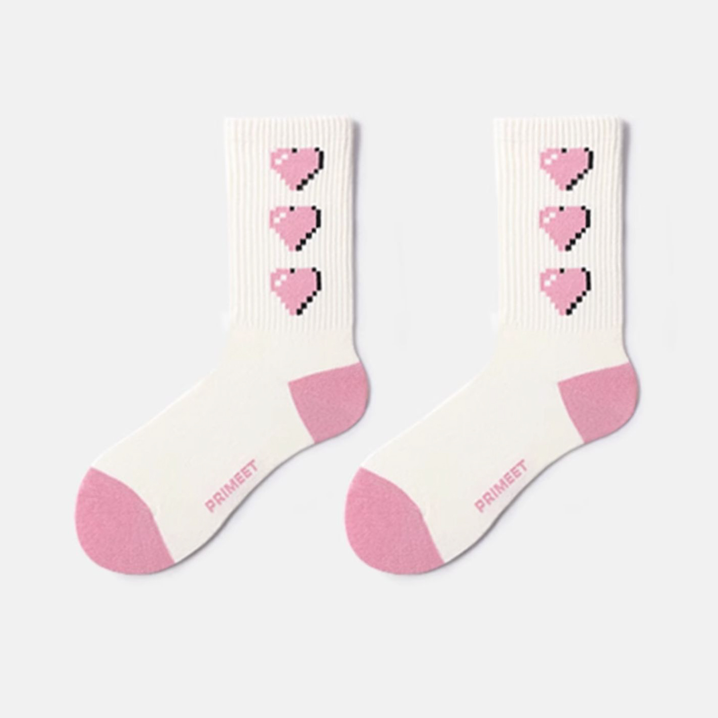 Women's Pink Dopamine Colorful Mid-Calf Cotton Socks for Autumn