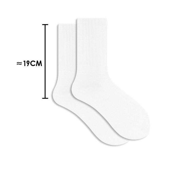 Black and White Monochrome Socks for Breathable Pure Cotton in Autumn and Winter