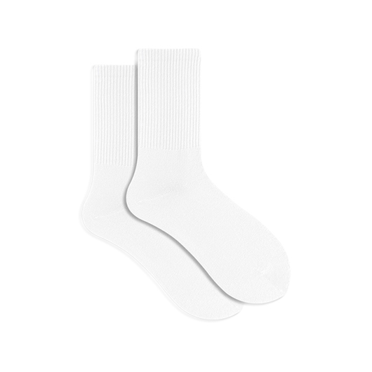 Black and White Monochrome Socks for Breathable Pure Cotton in Autumn and Winter
