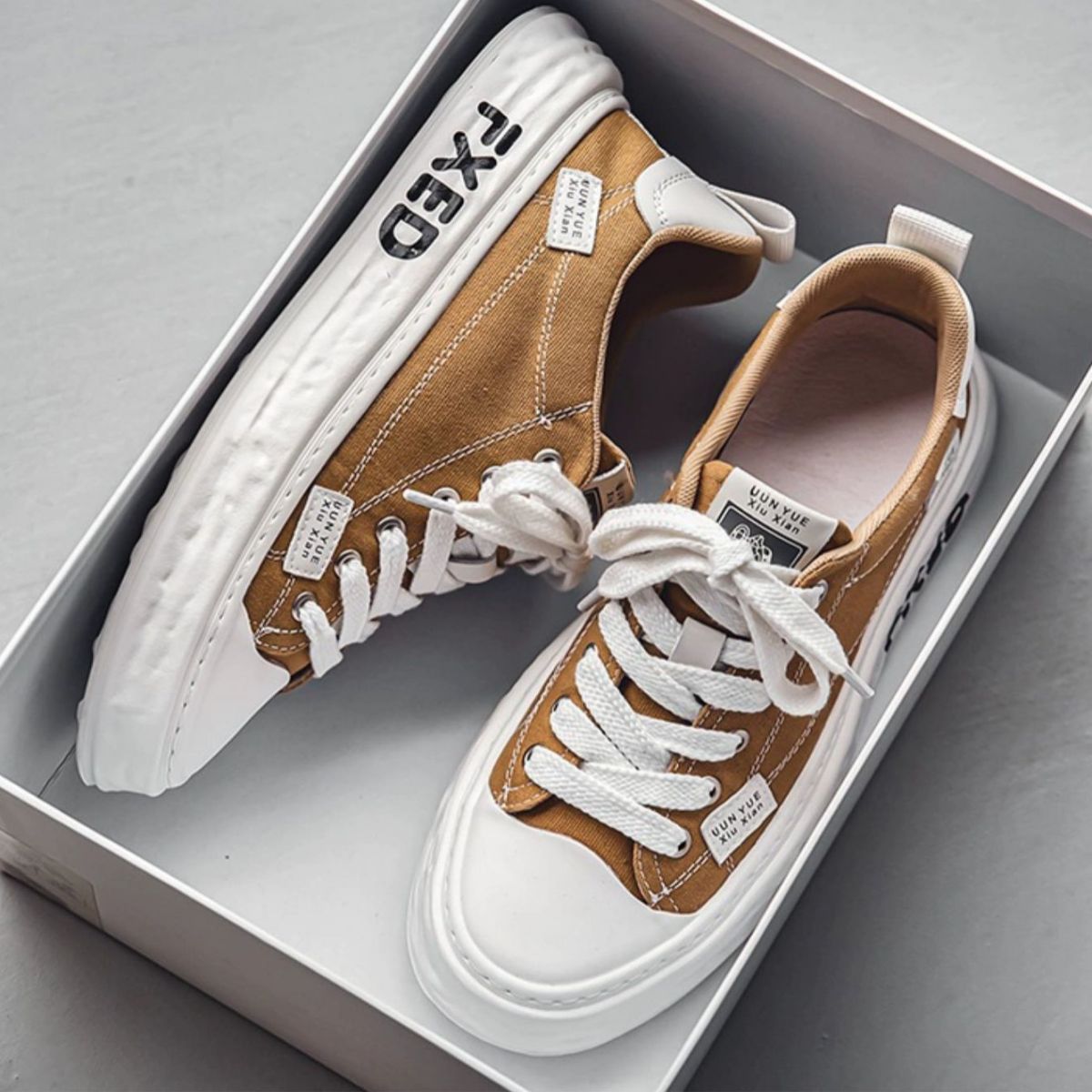 Canvas men's shoes, casual low top flat shoes, student sports shoes
