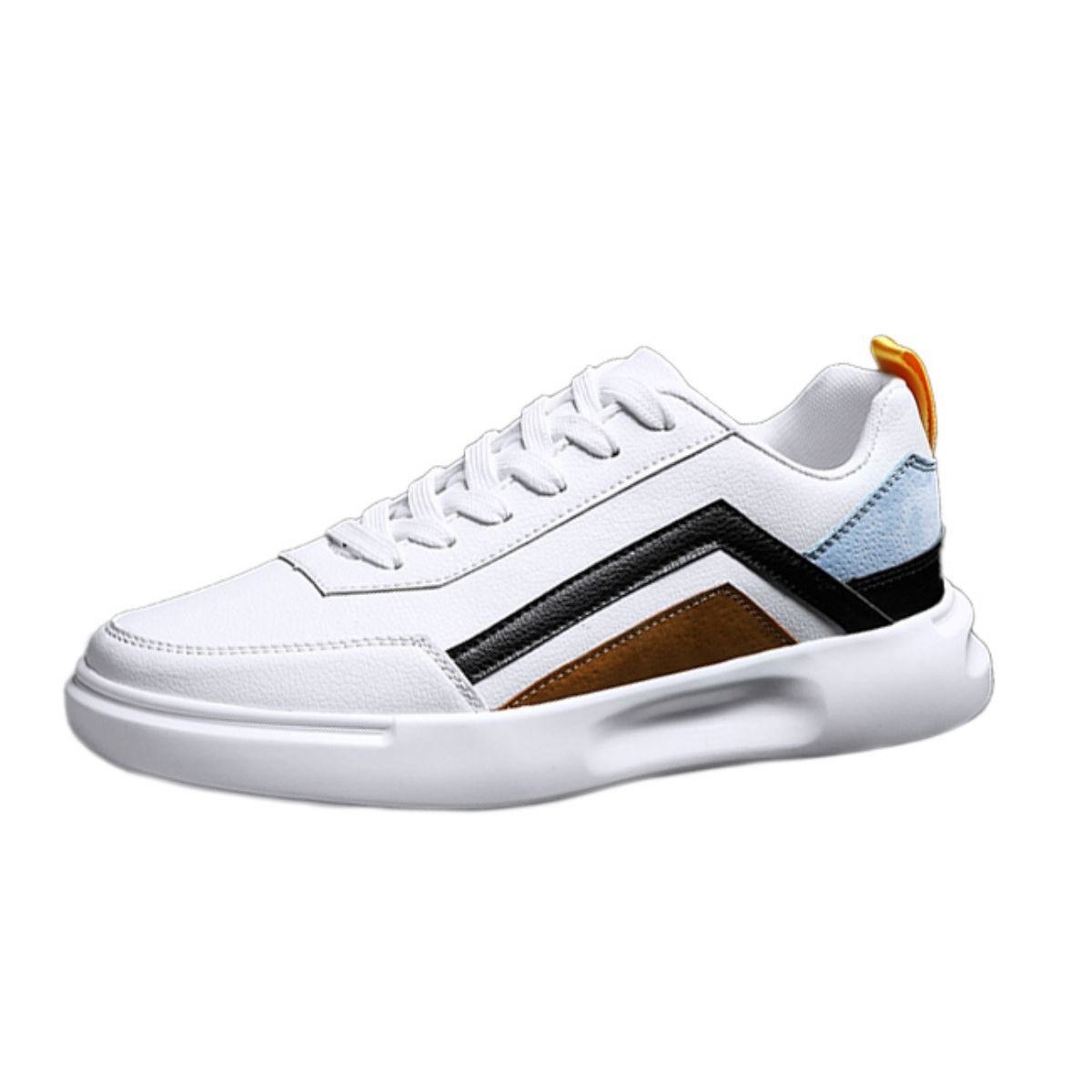 Little White Shoes Men's Super Light Thick Sole with Elevated Inner Casual Board Shoes