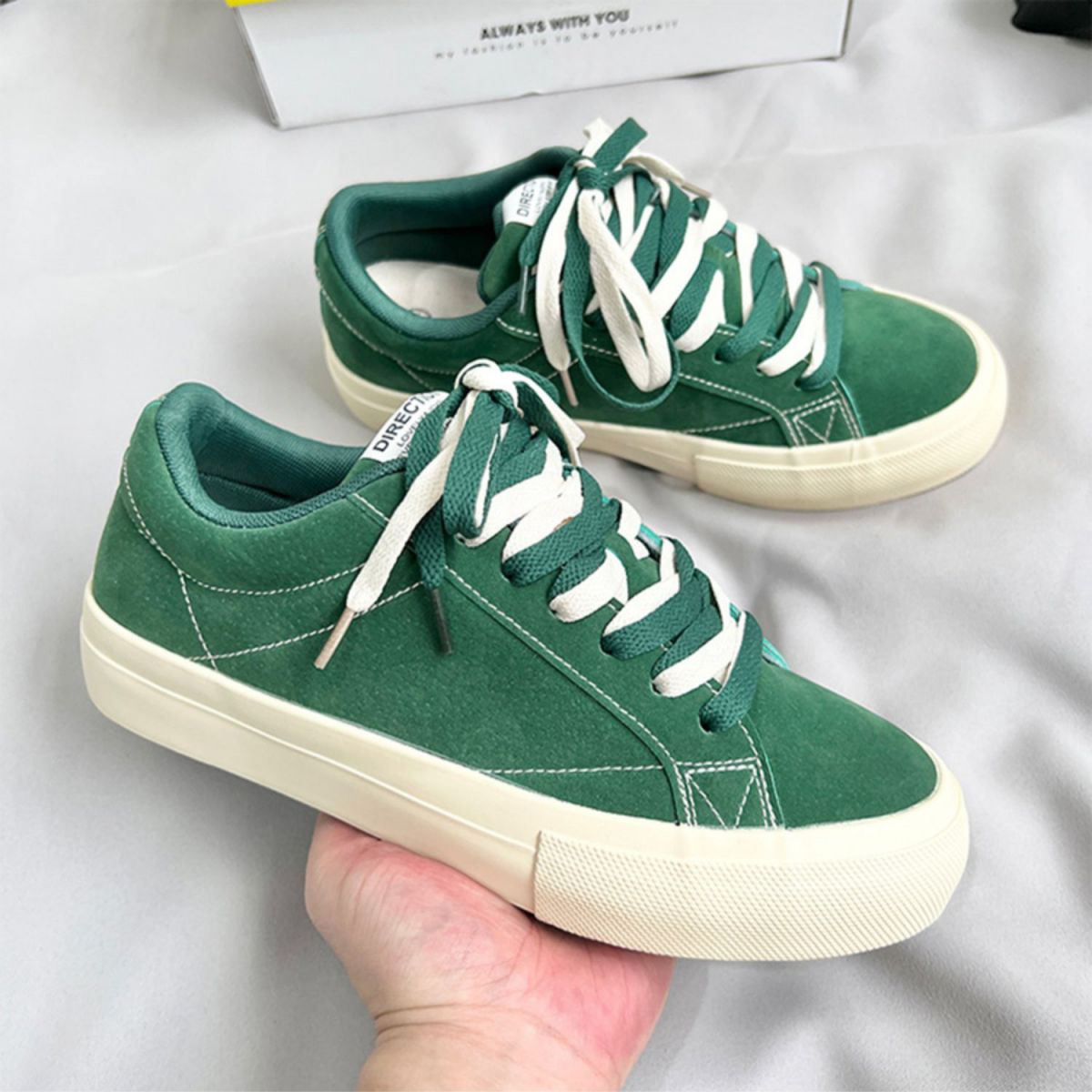 Canvas men's casual thick soled low top shoes