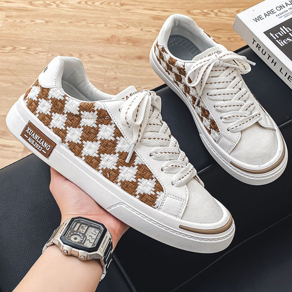 Men's Low-Top Minimalist Skate Shoes - Korean Style Fashionable Casual Footwear