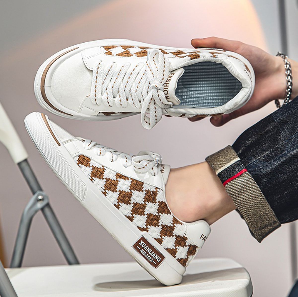 Men's Low-Top Minimalist Skate Shoes - Korean Style Fashionable Casual Footwear