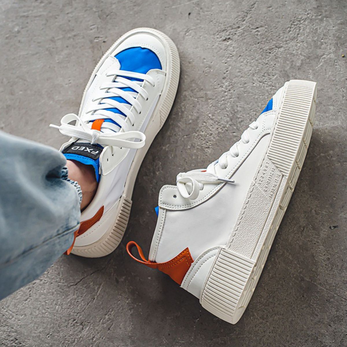 High-Top Breathable Canvas Sneakers - Versatile and Casual with Thick Soles