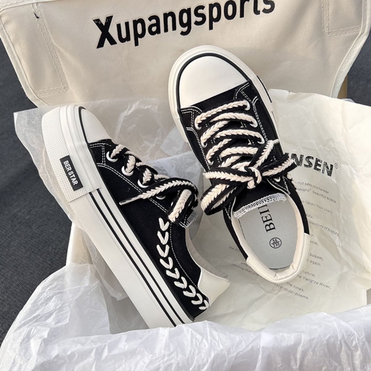Canvas shoes, women's cookies, thick soled small white shoes, casual low top board shoes