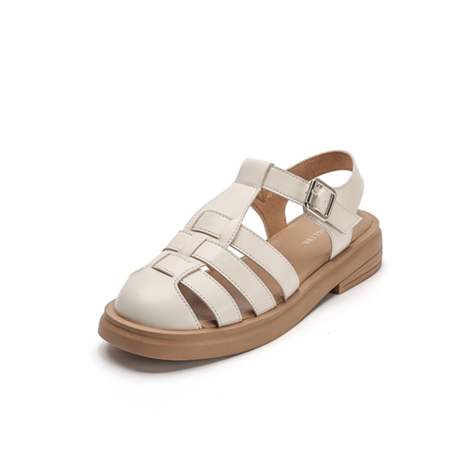 French Vintage Roman Sandals with Thick Platform Sole