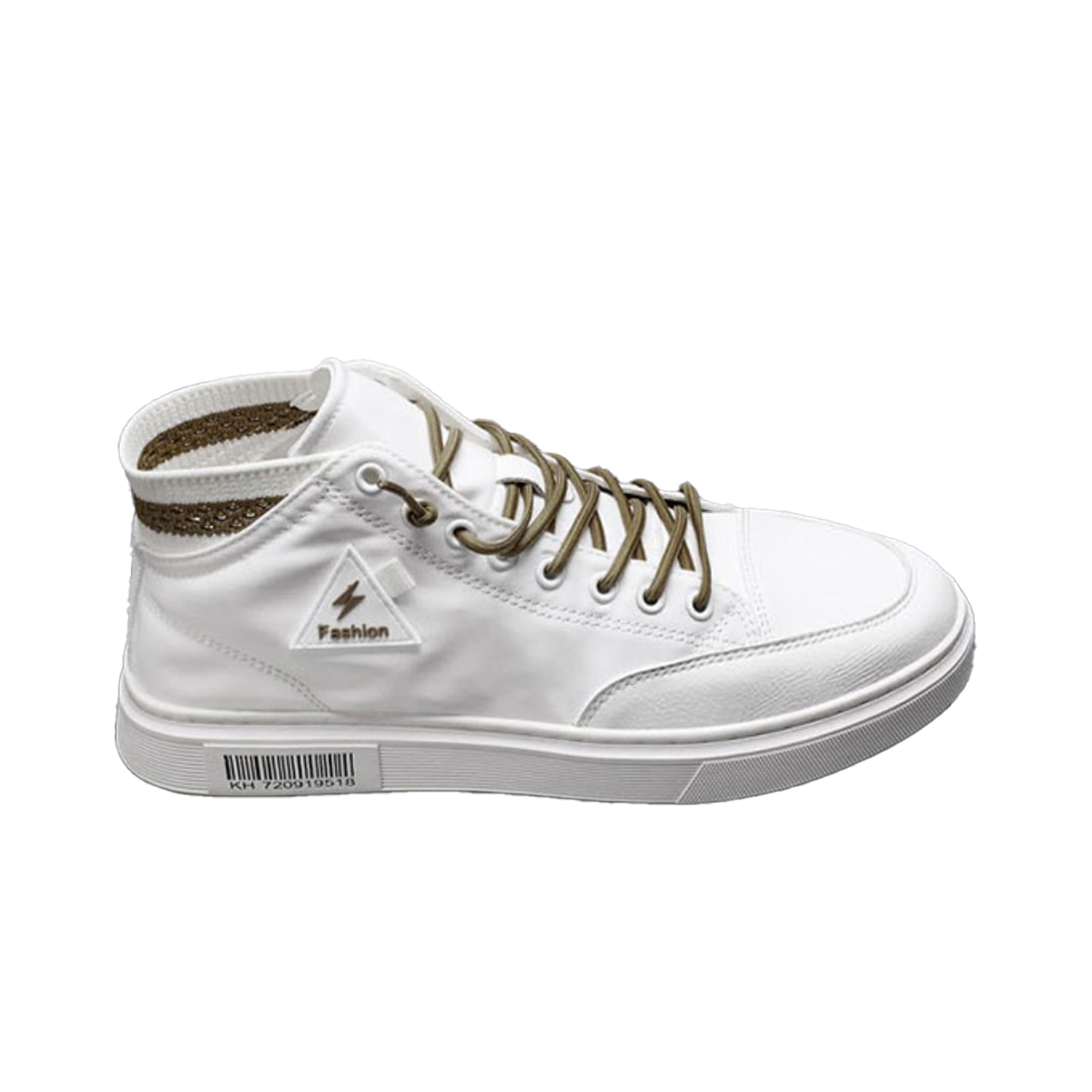 High-top Canvas Sneakers - Casual White Shoes