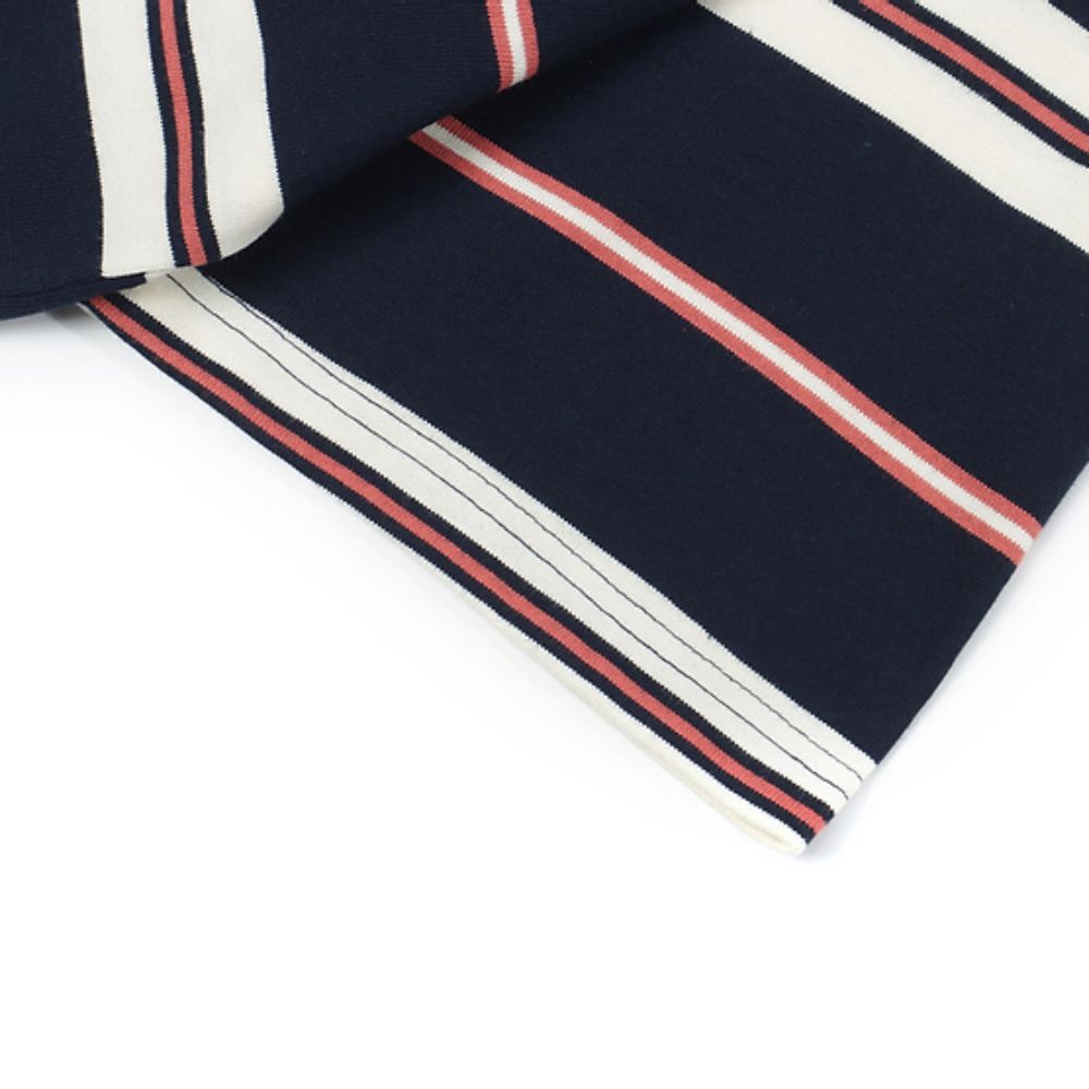260G Heavyweight American Oversize Cotton Striped T-Shirt   