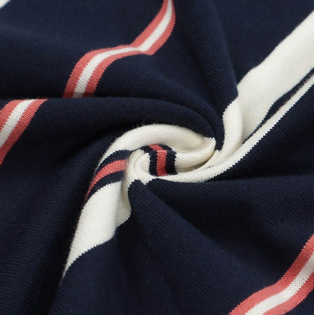 260G Heavyweight American Oversize Cotton Striped T-Shirt   
