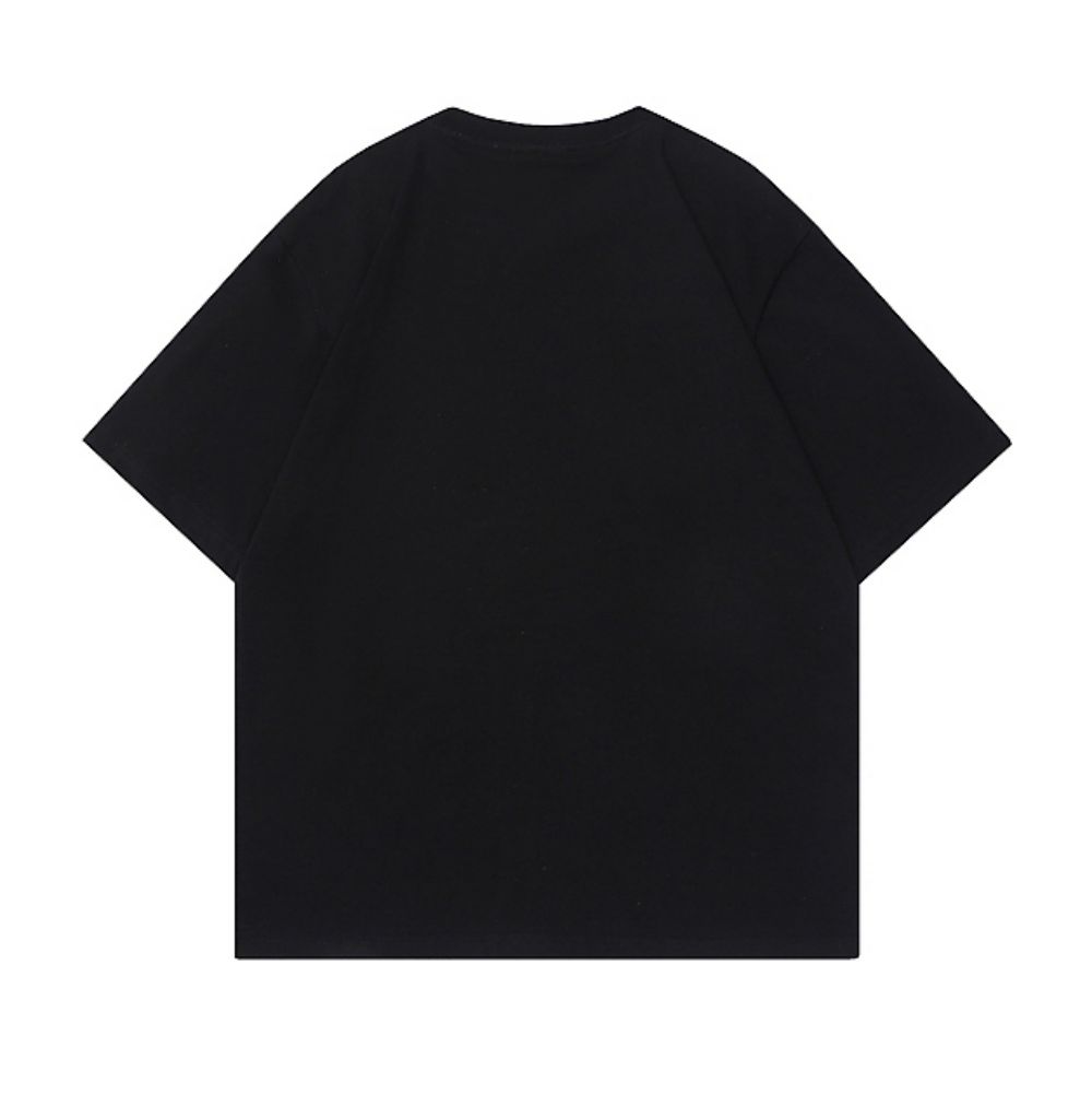250G Heavyweight Retro Print Cotton Short Sleeve T-Shirt