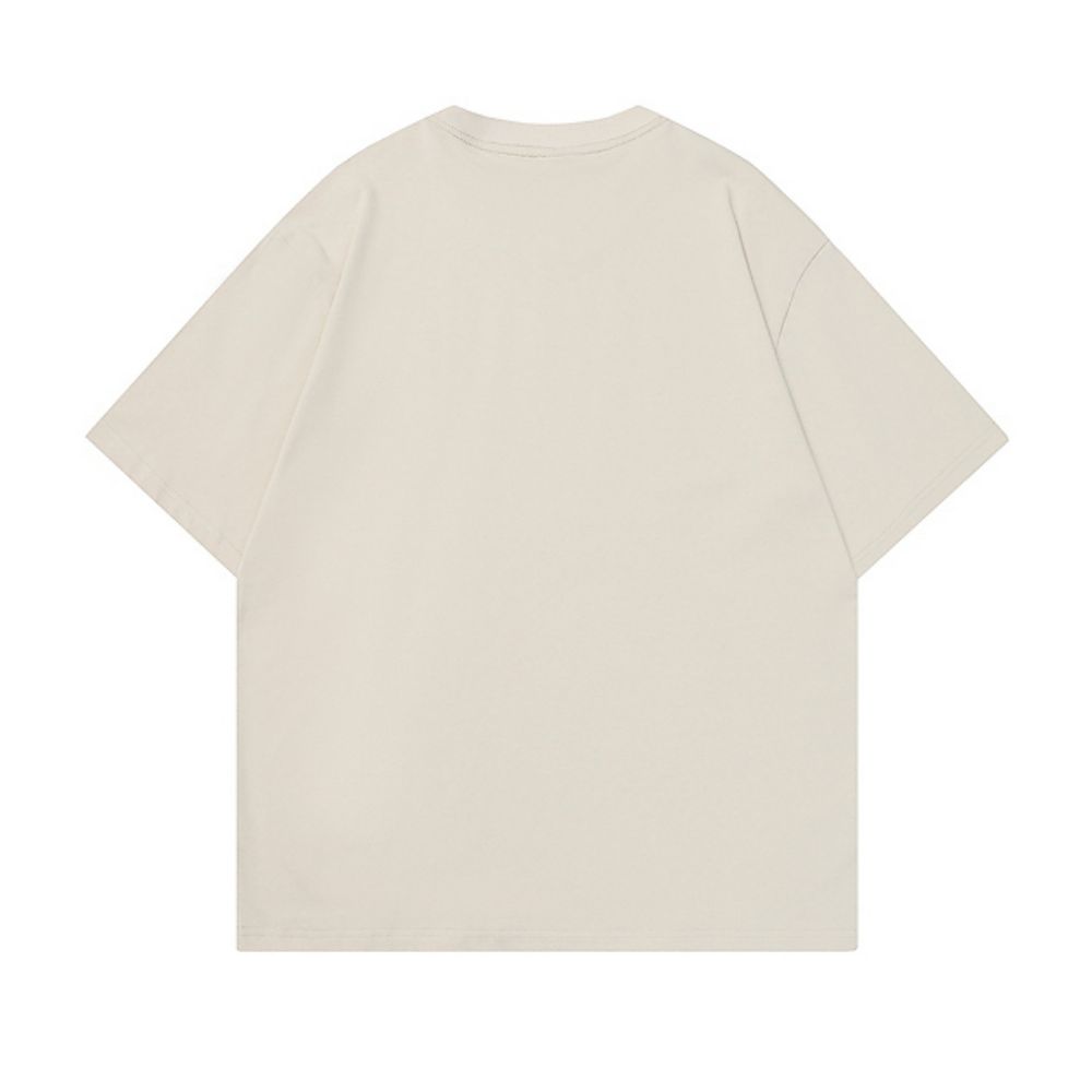 250G Heavyweight Retro Print Cotton Short Sleeve T-Shirt