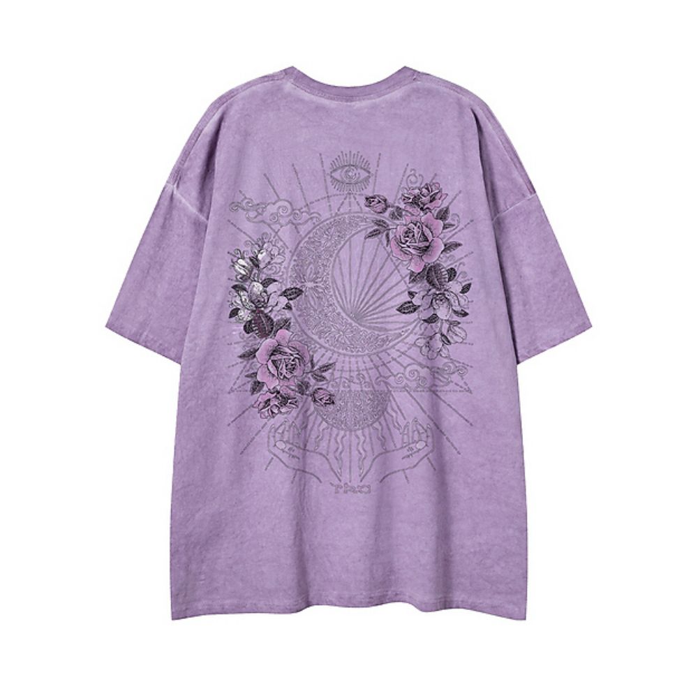 American Vintage Floral Print Short Sleeve T-Shirt