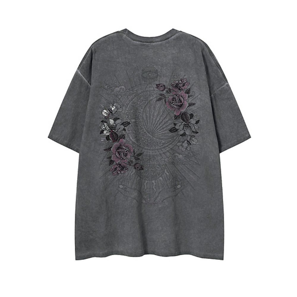 American Vintage Floral Print Short Sleeve T-Shirt