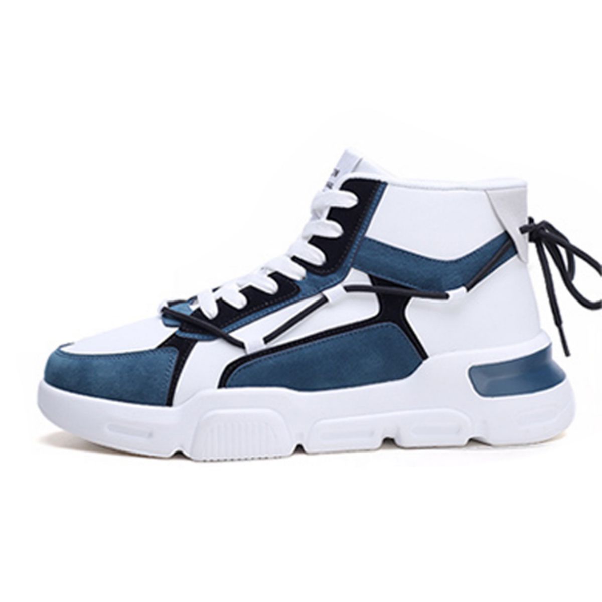 Trendy High-Top Skate Shoes - Versatile and Casual-blue