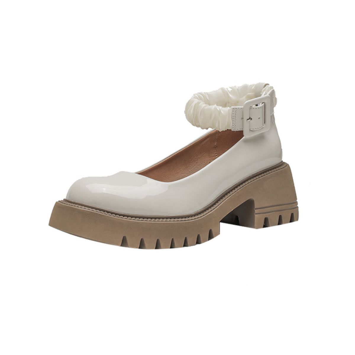 Small Leather High Heels with Thick Platform Mary Jane Shoes - Elevate Your Style