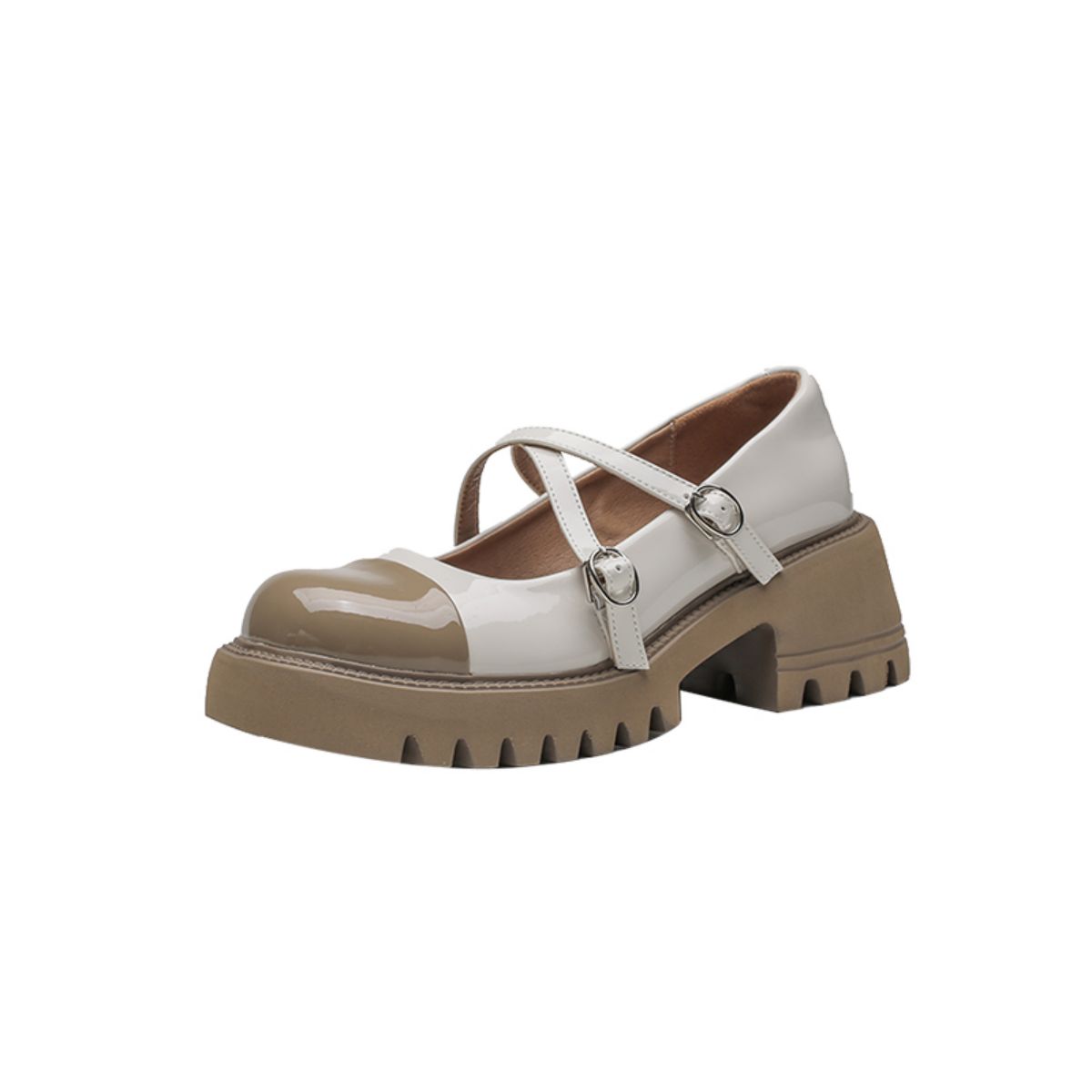 Chunky Platform Round Toe Vintage Mary Jane Flatform Shoes - Retro Chic in Comfort