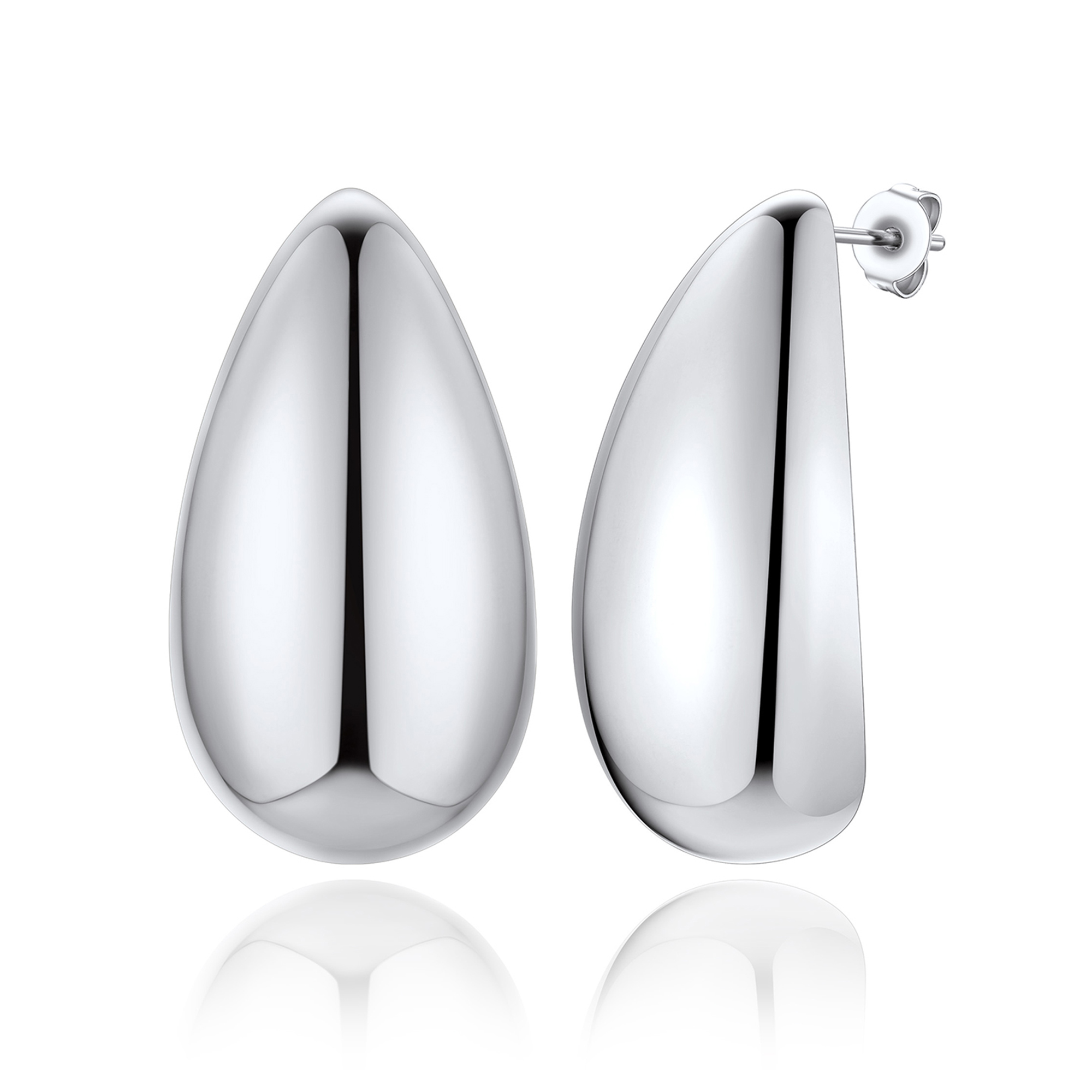 FindChic Teardrop Earrings for Women, Stainless Steel Stud Earrings Hypoallergenic Small Waterdrop Dangle Earrings for Birthday Christmas with Gift Box