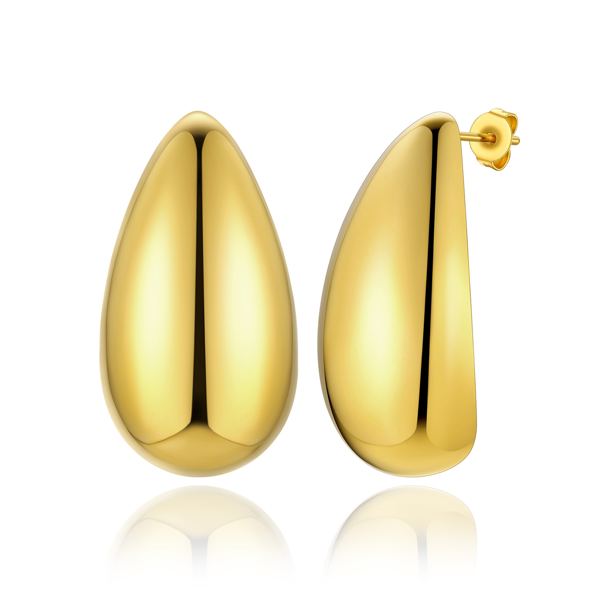 FindChic Teardrop Earrings for Women, Stainless Steel Stud Earrings Hypoallergenic Small Waterdrop Dangle Earrings for Birthday Christmas with Gift Box