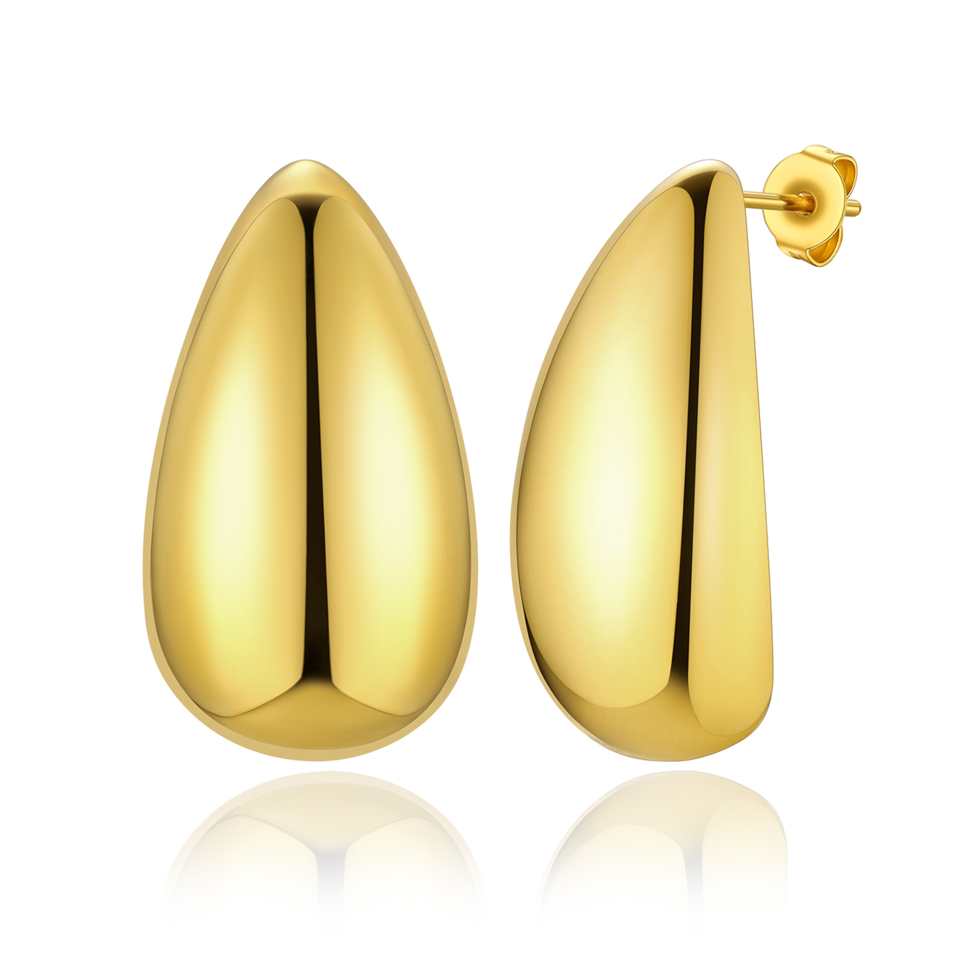 FindChic Teardrop Earrings for Women, Stainless Steel Stud Earrings Hypoallergenic Small Waterdrop Dangle Earrings for Birthday Christmas with Gift Box