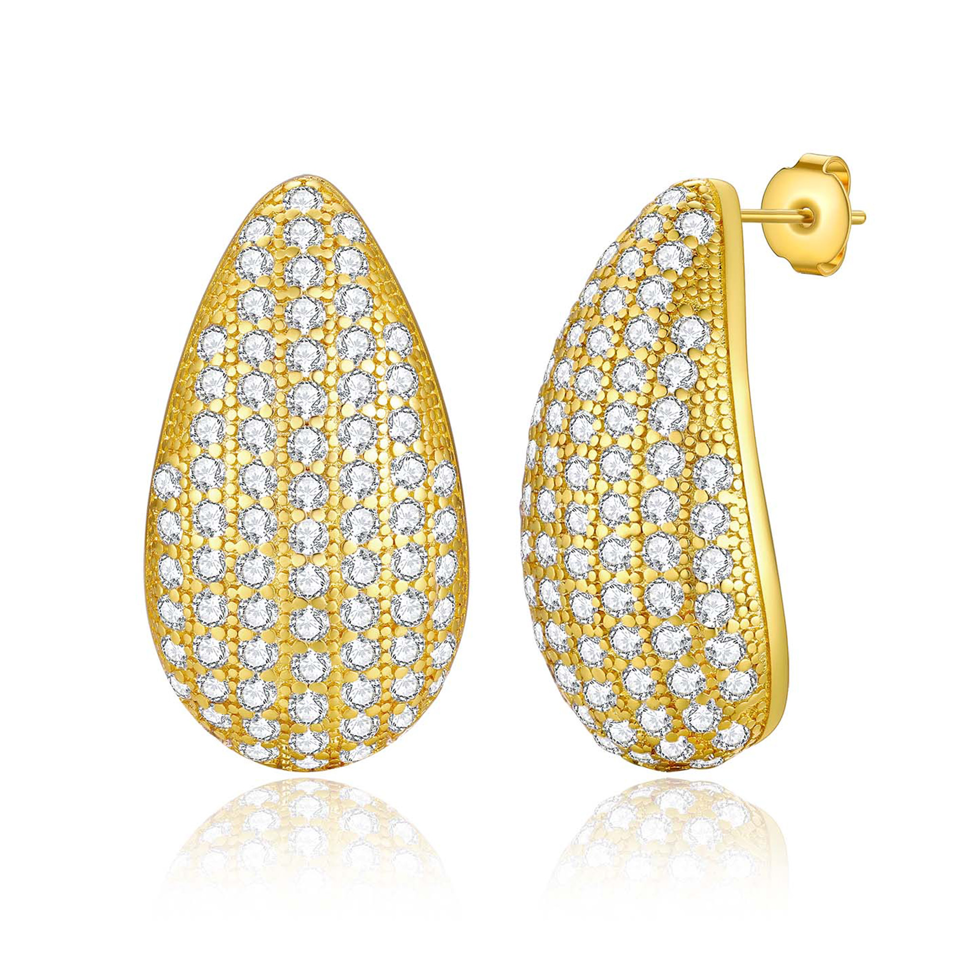 FindChic Teardrop Earrings for Women, Stainless Steel Stud Earrings Hypoallergenic Small Waterdrop Dangle Earrings for Birthday Christmas with Gift Box