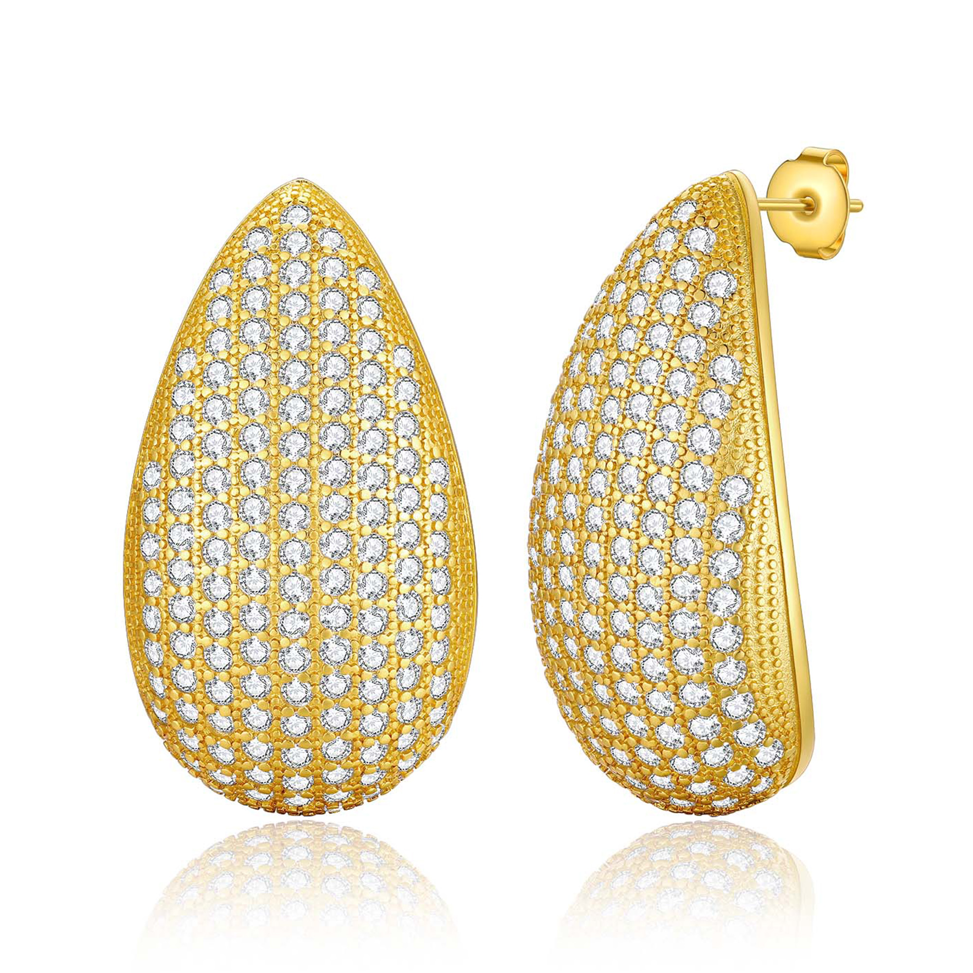 FindChic Teardrop Earrings for Women, Stainless Steel Stud Earrings Hypoallergenic Small Waterdrop Dangle Earrings for Birthday Christmas with Gift Box