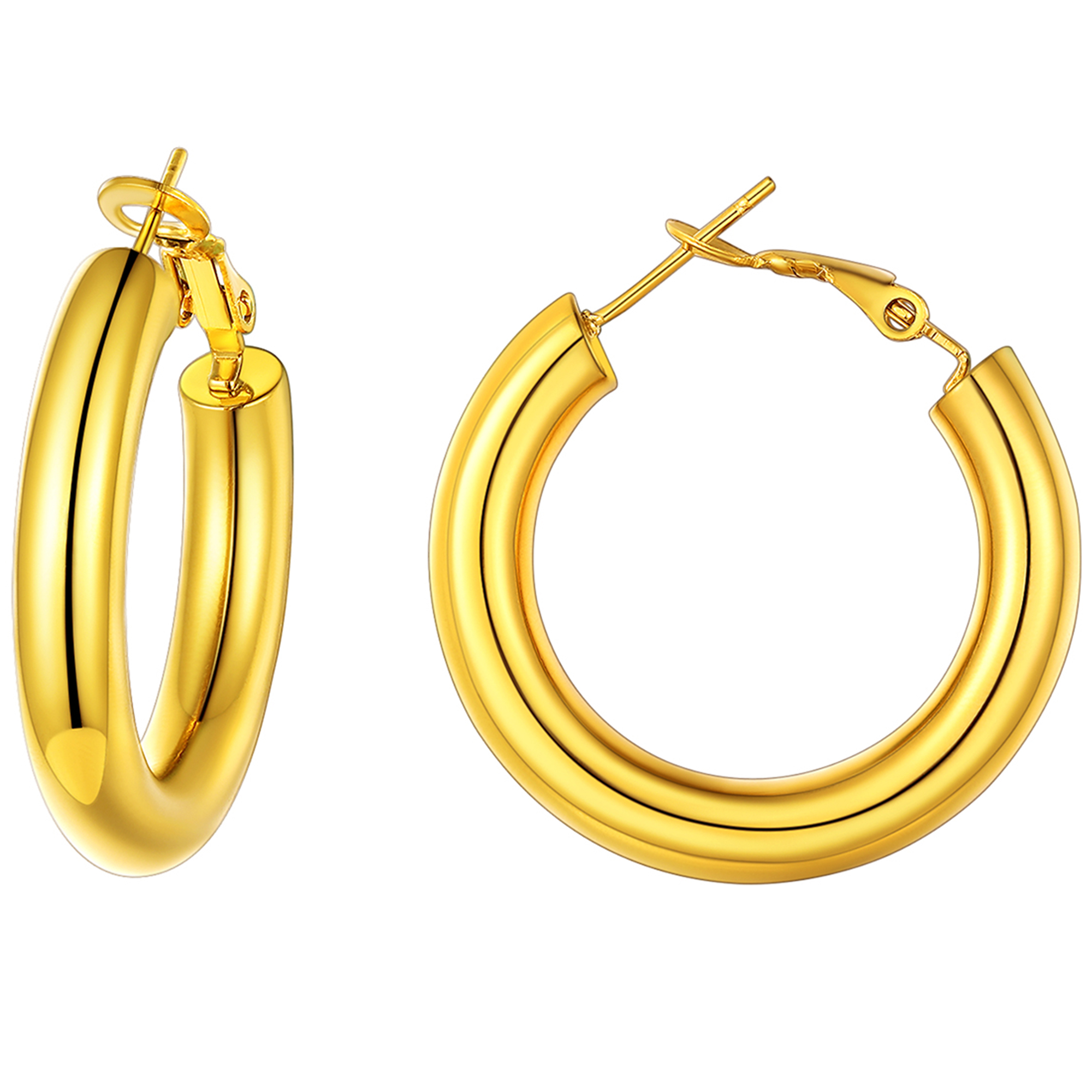 FindChic Huggie Earrings for Women, Hypoallergenic Stainless Steel Hoop Earring for Birthday