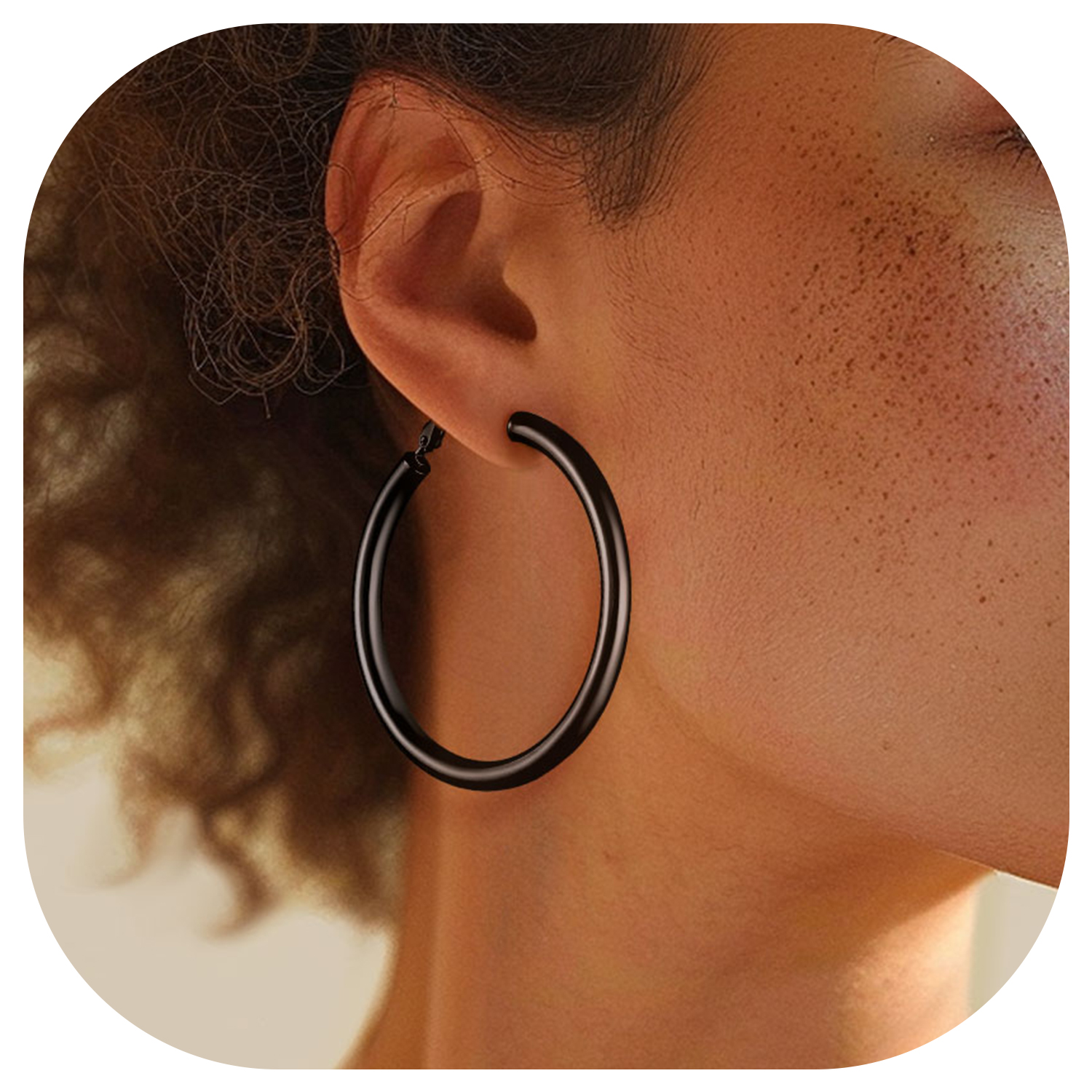 FindChic Hoop Earrings for Women Stainless Steel Loop Earrings, Birthday Valentines Day Gifts for Girlfriend with Box