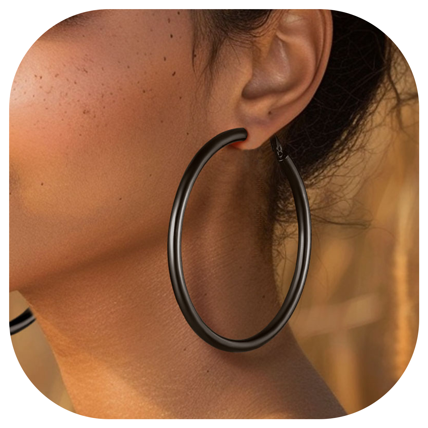 FindChic Hoop Earrings for Women Stainless Steel Loop Earrings, Birthday Valentines Day Gifts for Girlfriend with Box