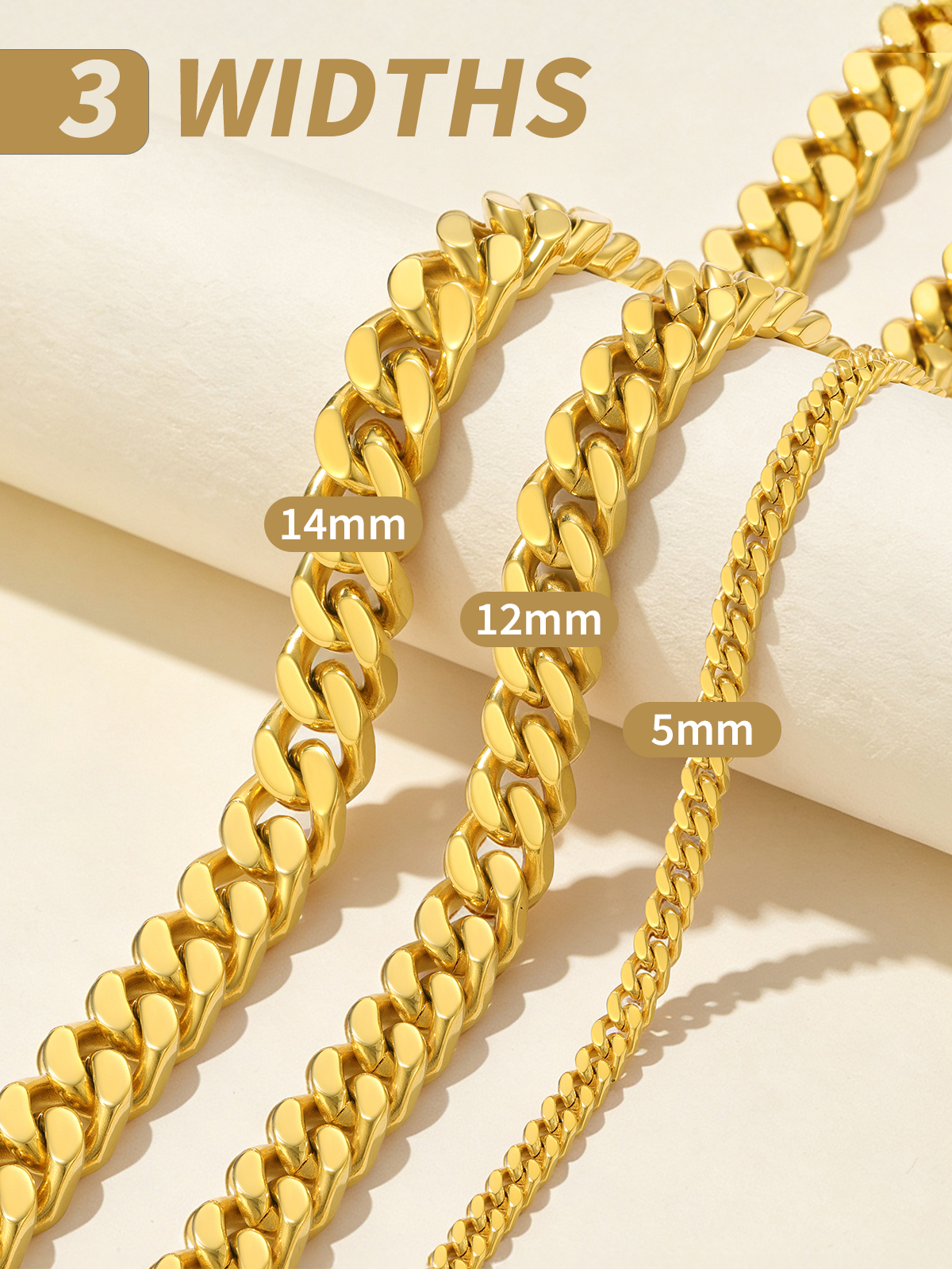 FindChic Chunky Gold Plated Necklace for Women Stainless Steel Hip Hop Cuban Link Chain Birthday Valentines Day Jewelry Gifts Her Girlfriend Wife Lady Female Adults Age Ideas
