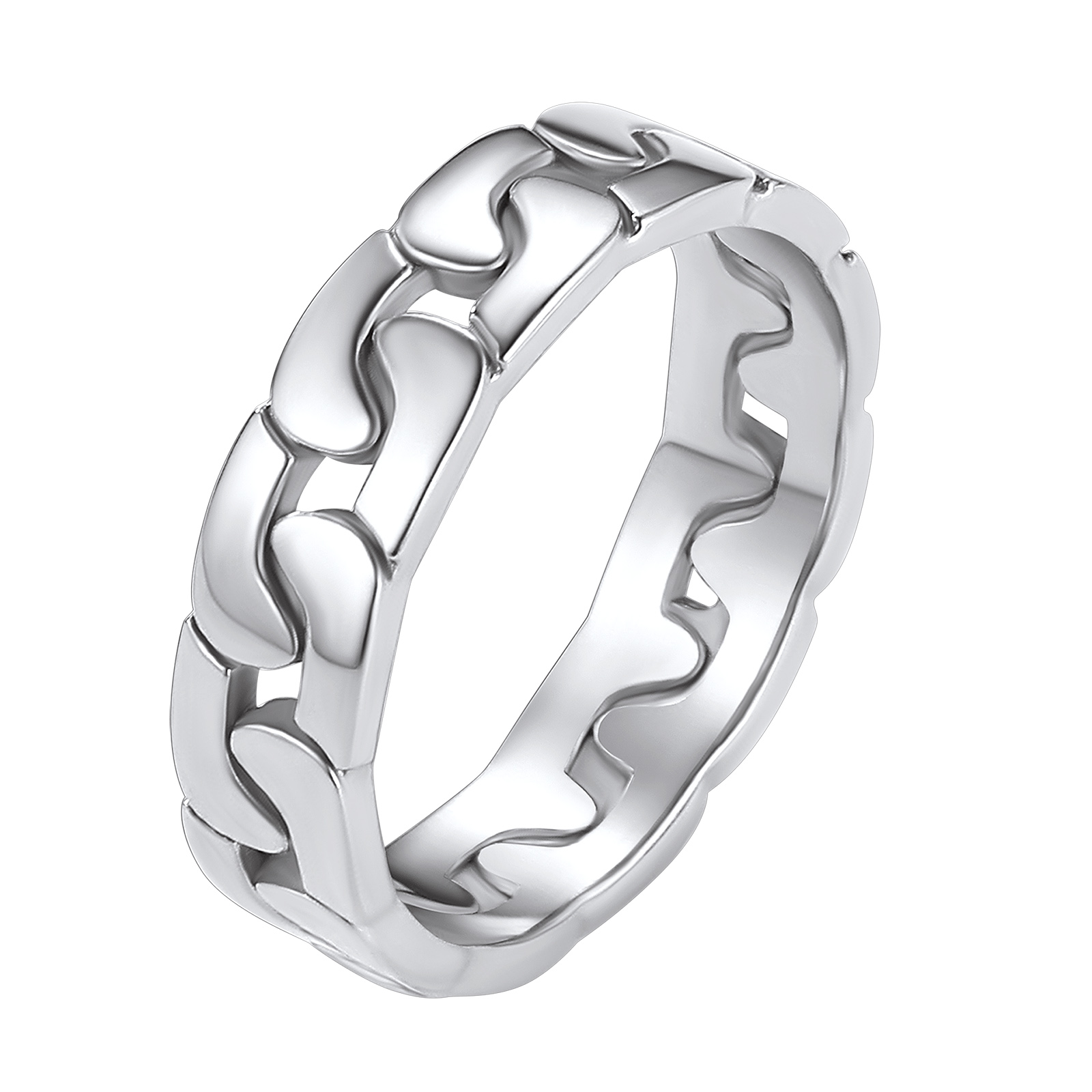 FindChic Crossover Band Rings for Men Women Stainless Steel Rings for Him 6mm/9mm Wide Size 7-12 Crossover Wedding Knucle Finger Ring Engagement Promise Rings Valentine's Birthday Day Gift