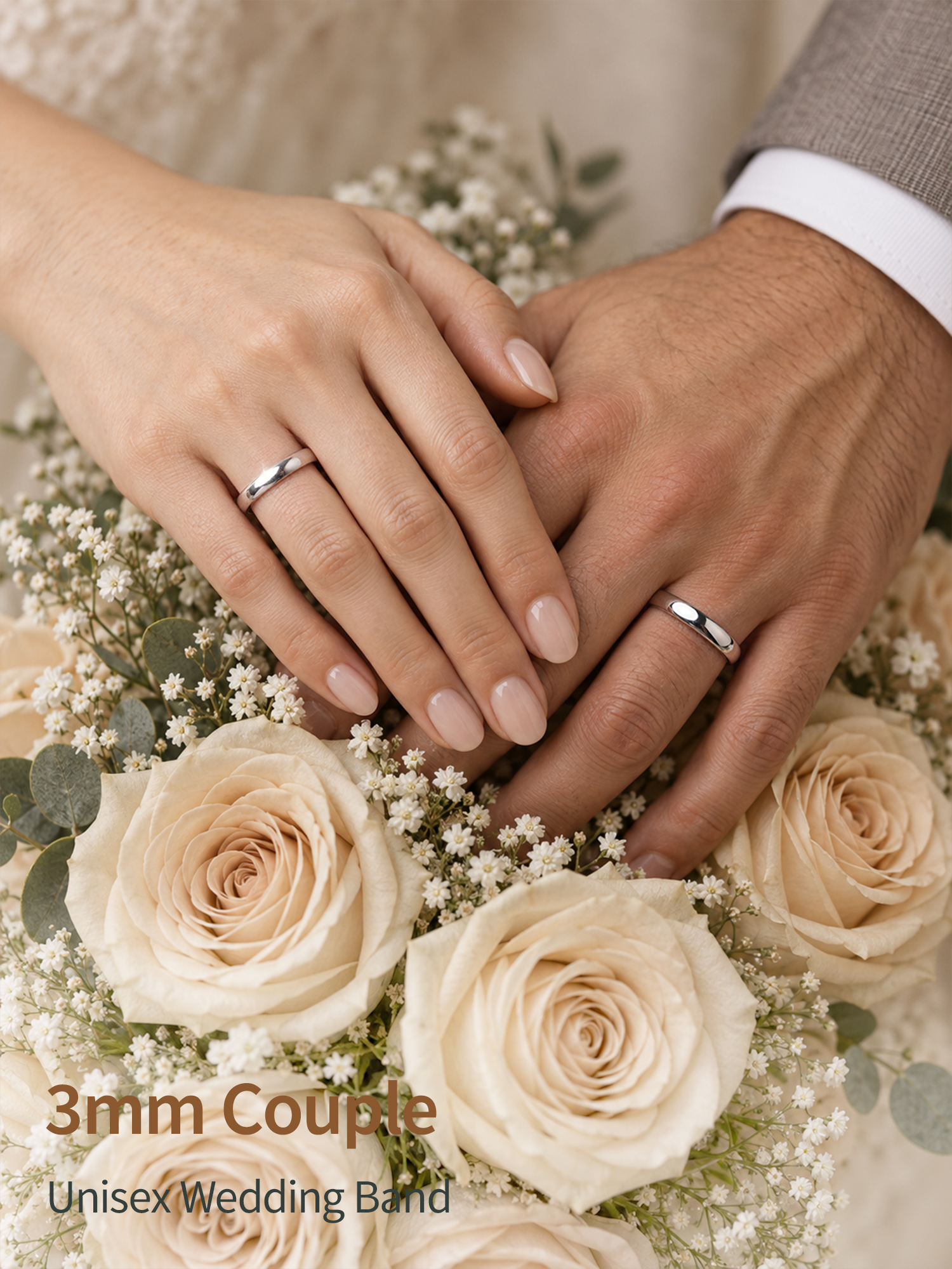 FindChic Simple Band Rings for Women,925 Sterling Silver Ring Engagement Wedding Band for Couple with Gift Box
