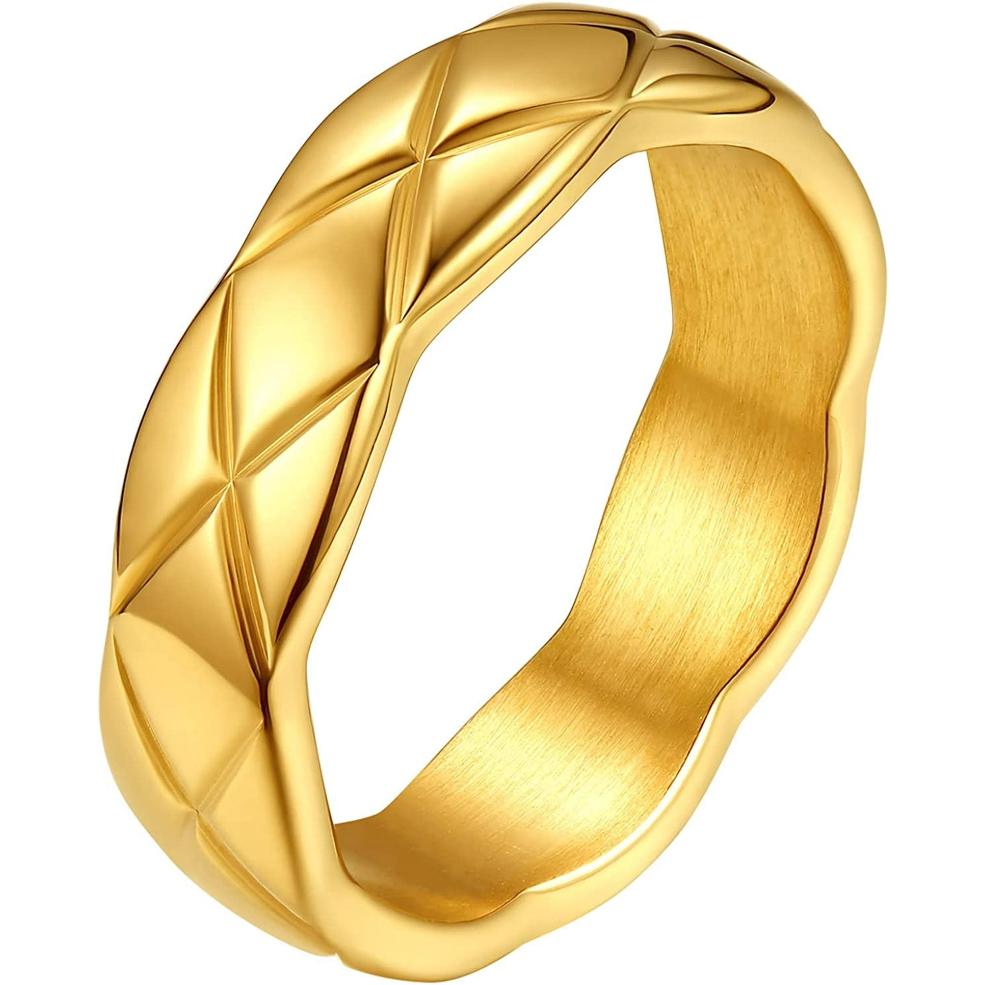 FindChic Crossover Band Rings for Men Women Stainless Steel Rings for Him 6mm/9mm Wide Size 7-12 Crossover Wedding Knucle Finger Ring Engagement Promise Rings Valentine's Birthday Day Gift