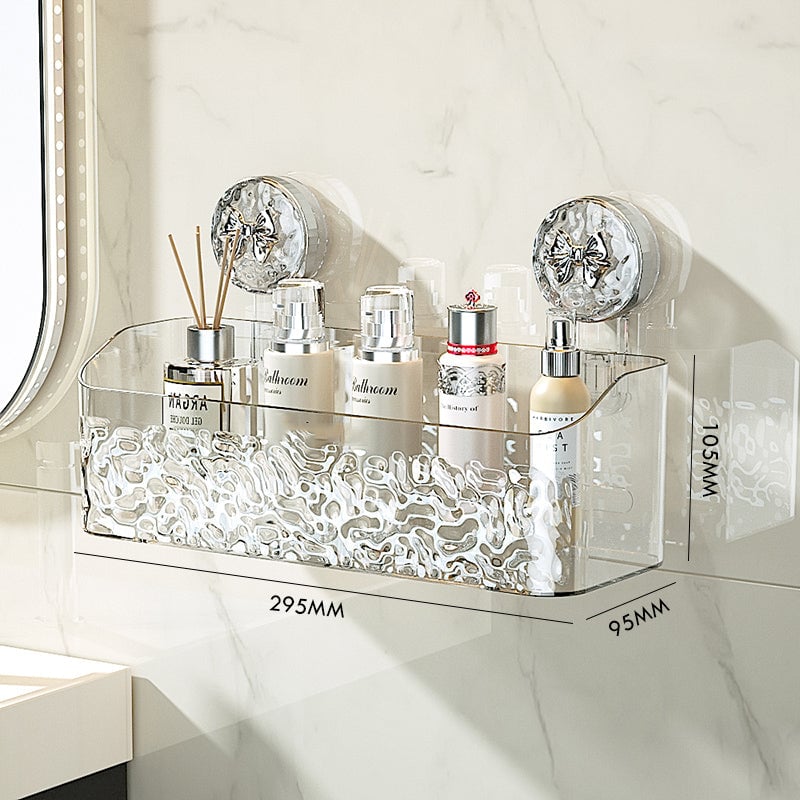 ✨Light Luxury Style Glacier Pattern Suction Cup Shelf