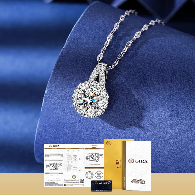 (🎁Promoção 2024🎁)🔥 47% OFF💕Colar com pingente de girassol moissanite em prata esterlina S925