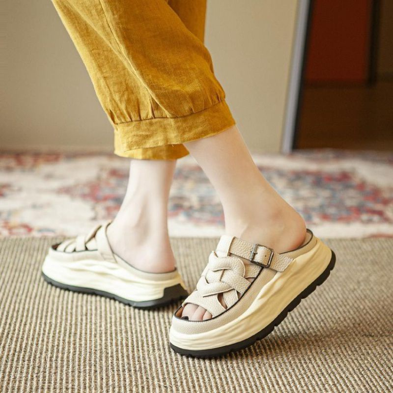 2024 novo estilo sandálias confortáveis ​​femininas sola macia sola grossa