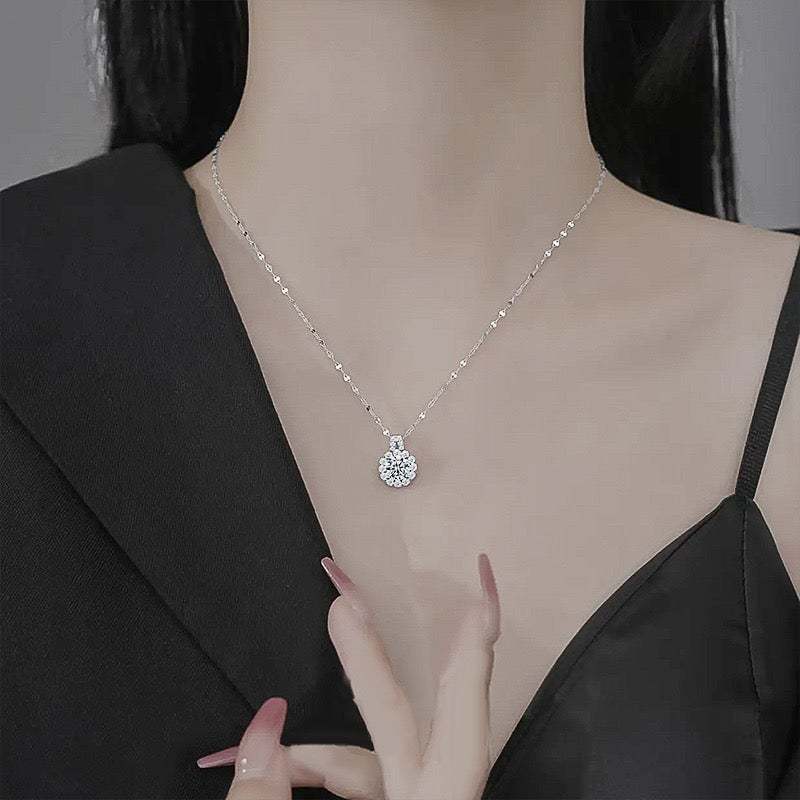 (🎁Promoção 2024🎁)🔥 47% OFF💕Colar com pingente de girassol moissanite em prata esterlina S925