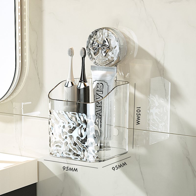 ✨Light Luxury Style Glacier Pattern Suction Cup Shelf