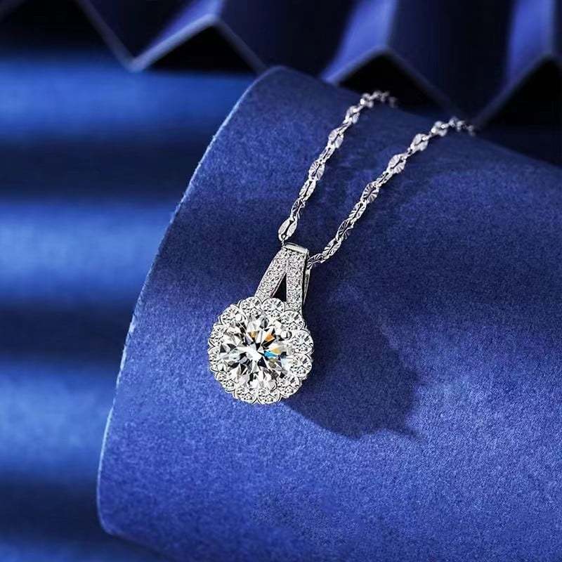 (🎁Promoção 2024🎁)🔥 47% OFF💕Colar com pingente de girassol moissanite em prata esterlina S925